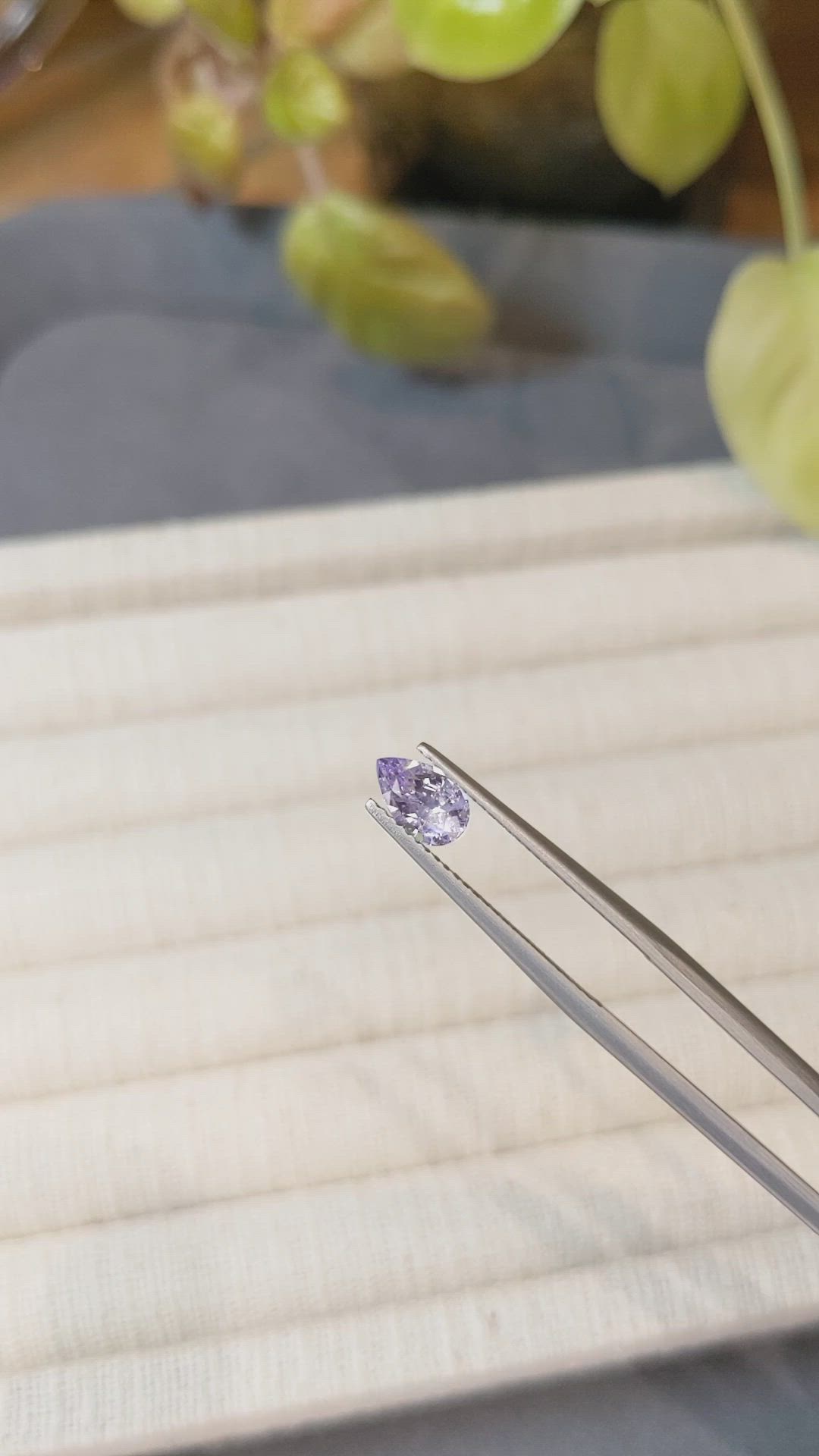 0.87 Ct. Violet Sapphire from Ceylon (Sri Lanka) Size Video