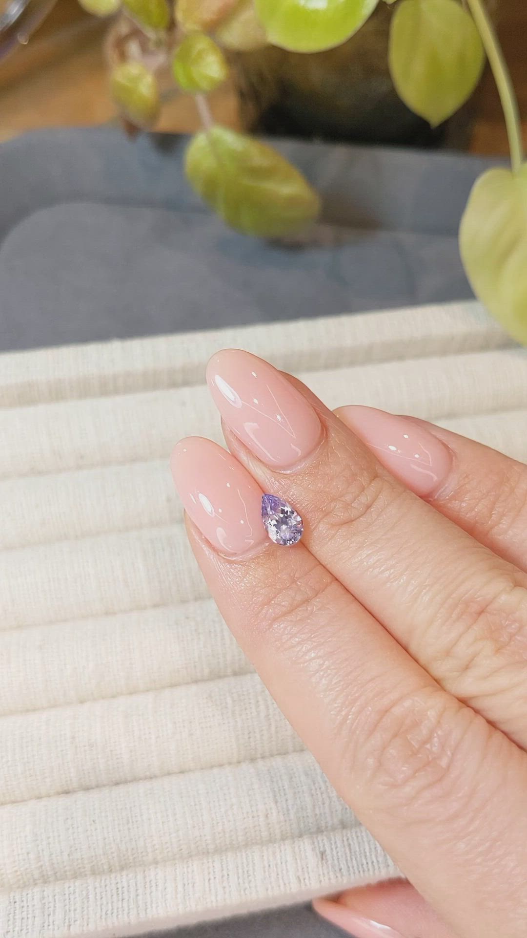 0.87 Ct. Violet Sapphire from Ceylon (Sri Lanka) Size Video