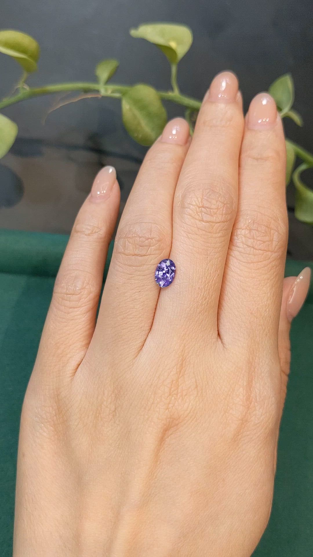 1.04 Ct. Purple Sapphire from Ceylon (Sri Lanka) Size Video