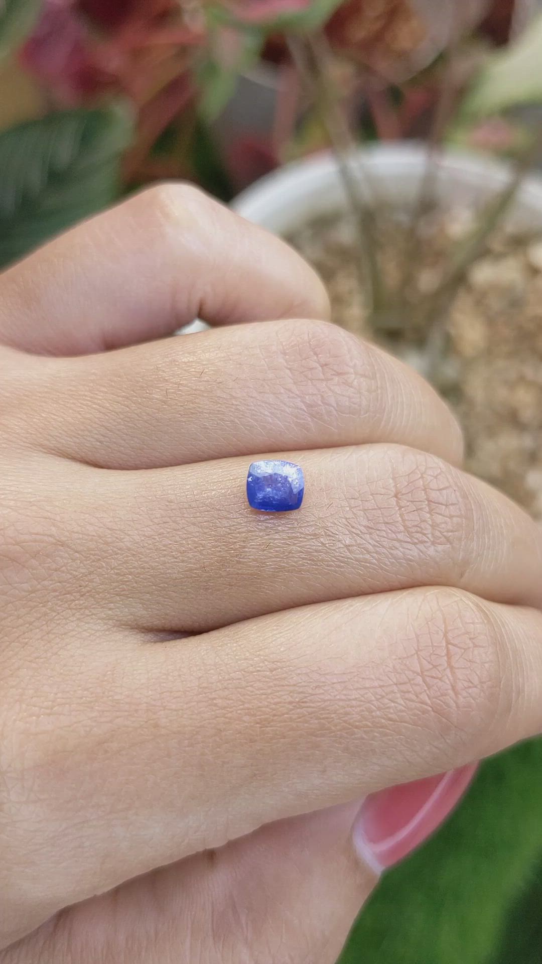 0.68 Ct. Blue Sapphire from Ceylon (Sri Lanka) Size Video