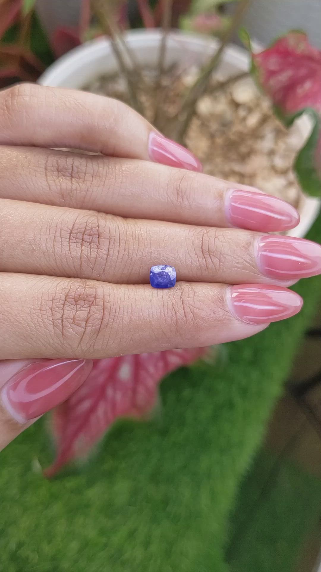 0.68 Ct. Blue Sapphire from Ceylon (Sri Lanka) Size Video