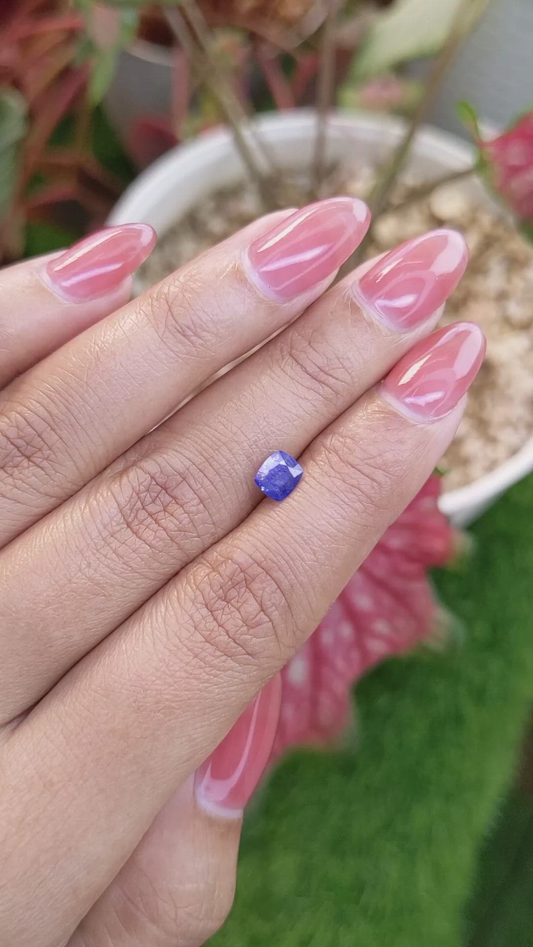 0.68 Ct. Blue Sapphire from Ceylon (Sri Lanka) Size Video