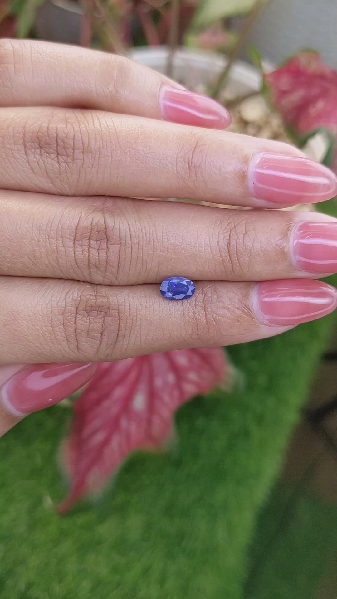 0.79 Ct. Blue Sapphire from Ceylon (Sri Lanka) Size Video