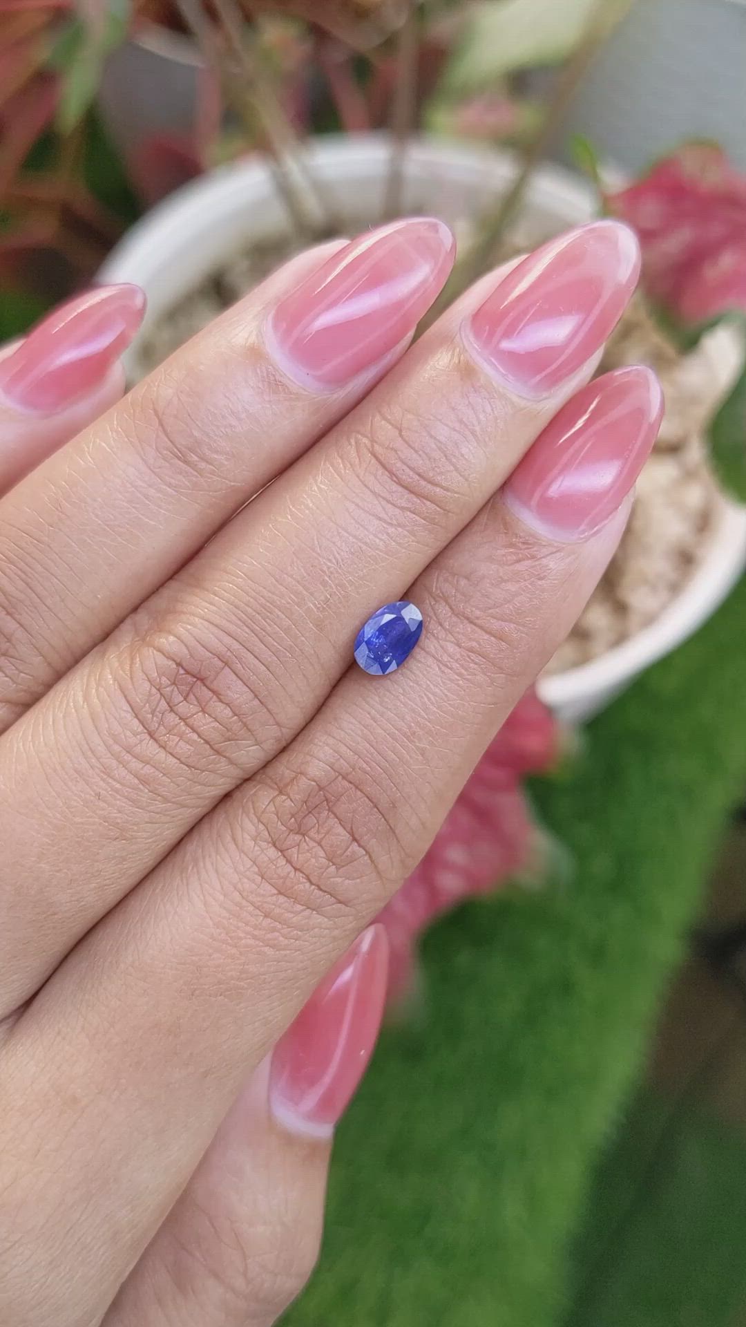 0.79 Ct. Blue Sapphire from Ceylon (Sri Lanka) Size Video