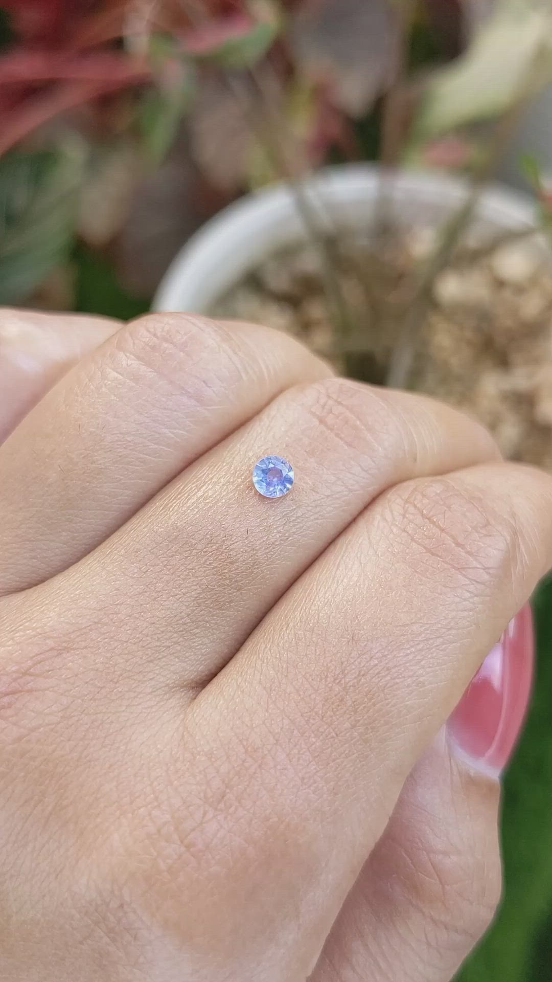 0.25 Ct. Blue Sapphire from Ceylon (Sri Lanka) Size Video