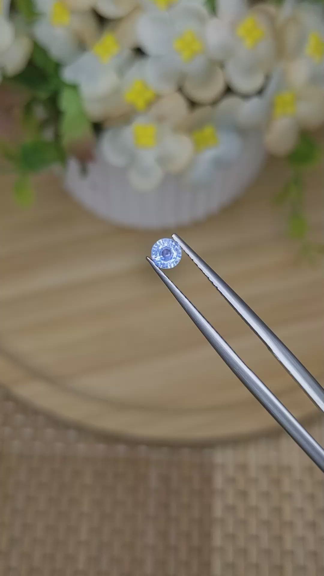 0.25 Ct. Blue Sapphire from Ceylon (Sri Lanka) Size Video
