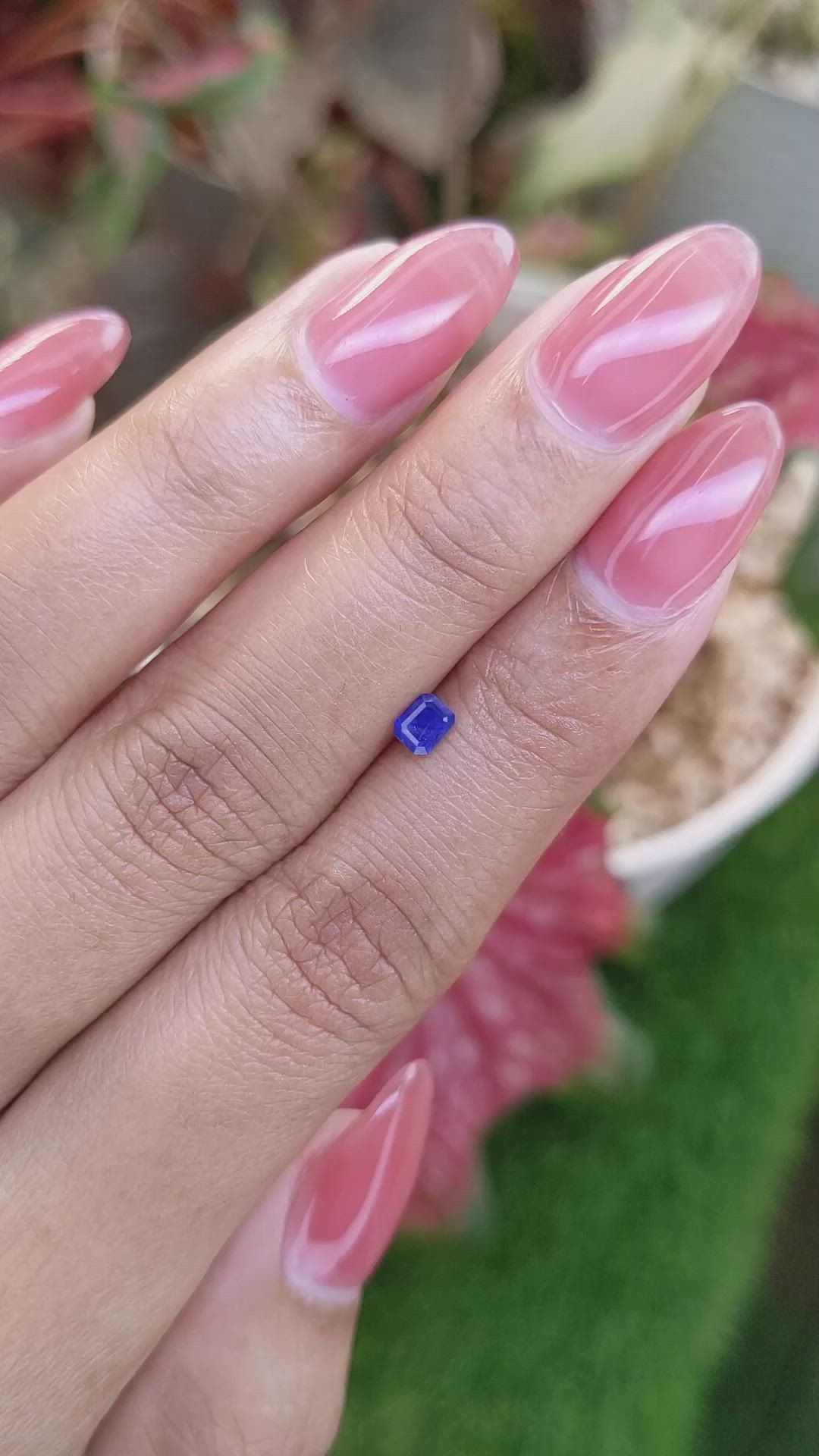 0.30 Ct. Blue Sapphire from Ceylon (Sri Lanka) Size Video