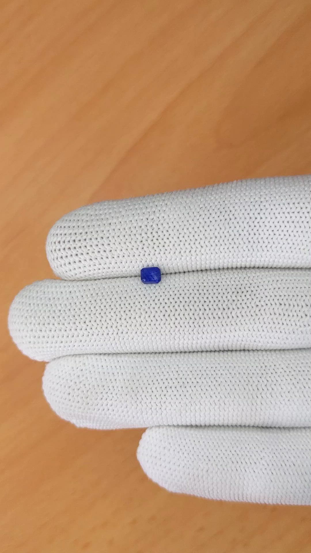 0.30 Ct. Blue Sapphire from Ceylon (Sri Lanka) Size Video