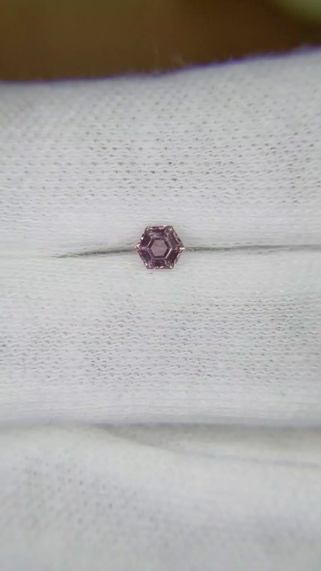 0.29 Ct. Pink Sapphire from Ceylon (Sri Lanka) Size Video