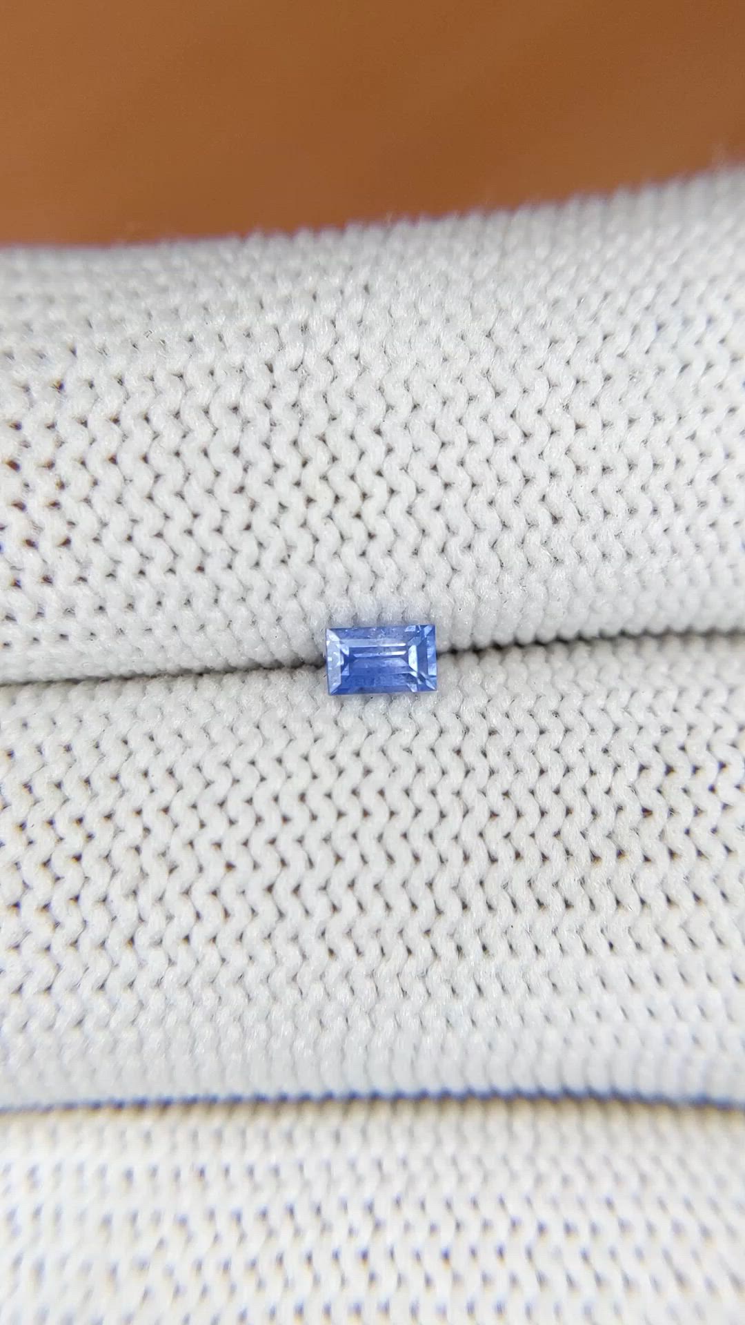 0.22 Ct. Blue Sapphire from Ceylon (Sri Lanka) Size Video