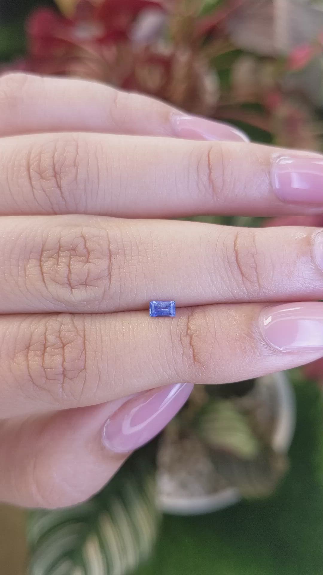0.22 Ct. Blue Sapphire from Ceylon (Sri Lanka) Size Video