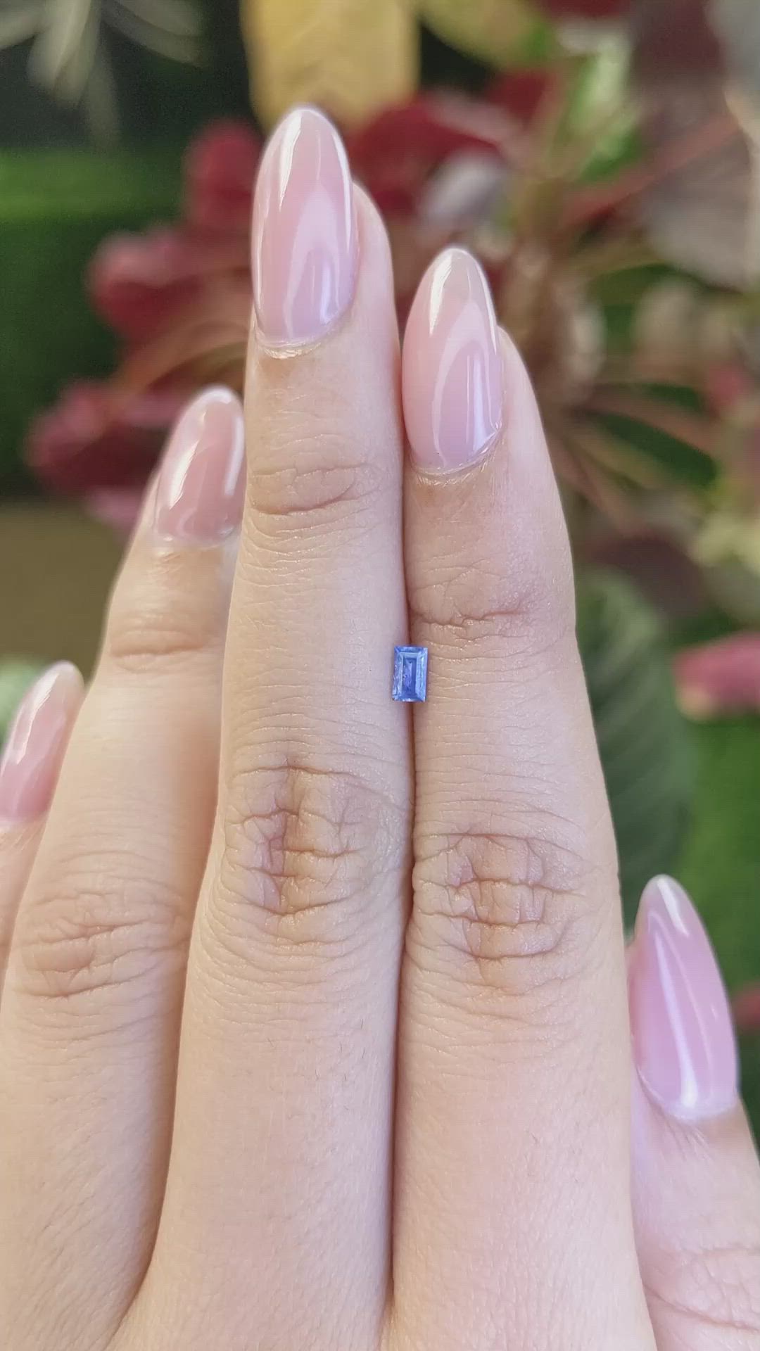 0.22 Ct. Blue Sapphire from Ceylon (Sri Lanka) Size Video