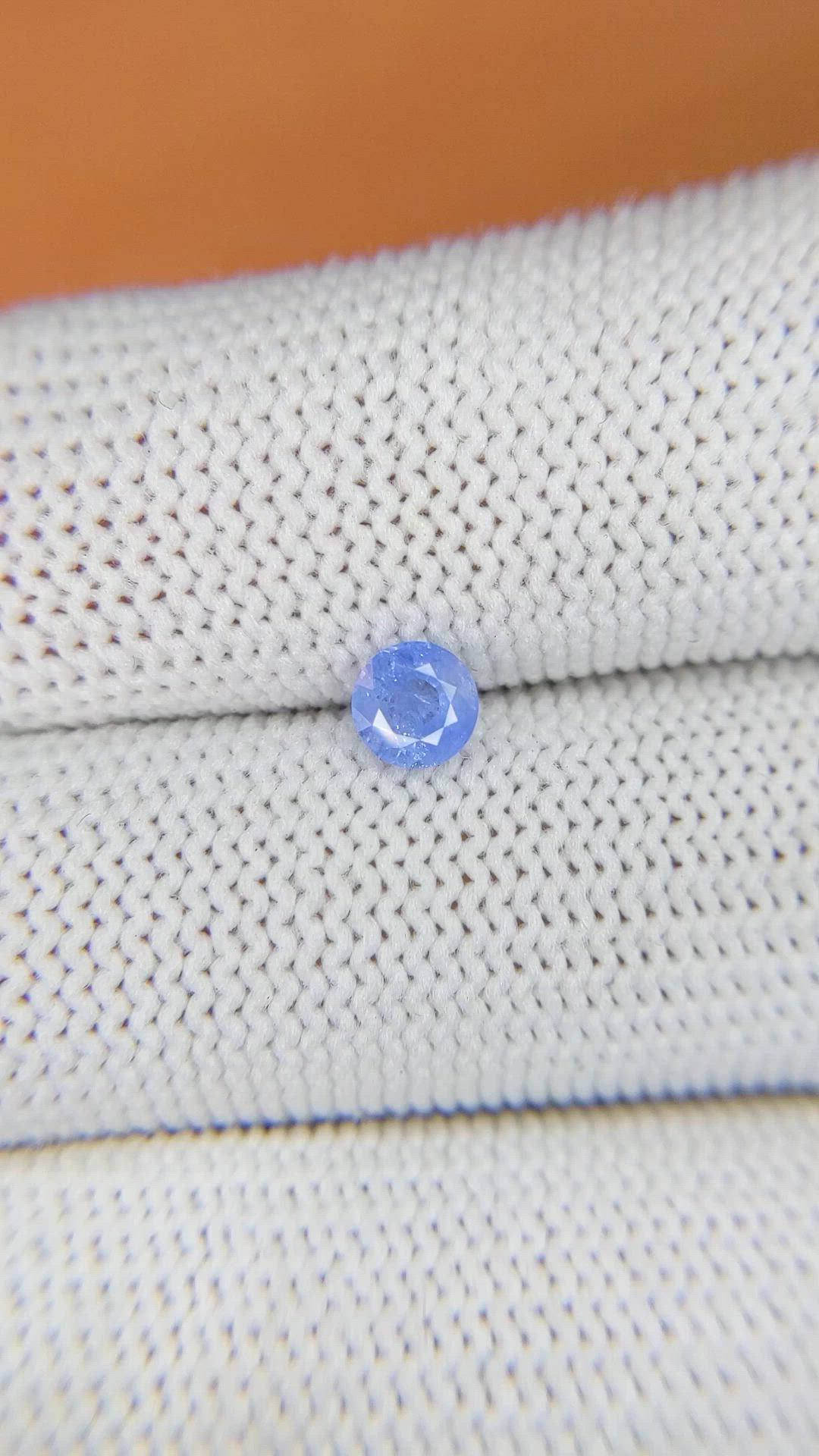 0.55 Ct. Blue Sapphire from Ceylon (Sri Lanka) Size Video