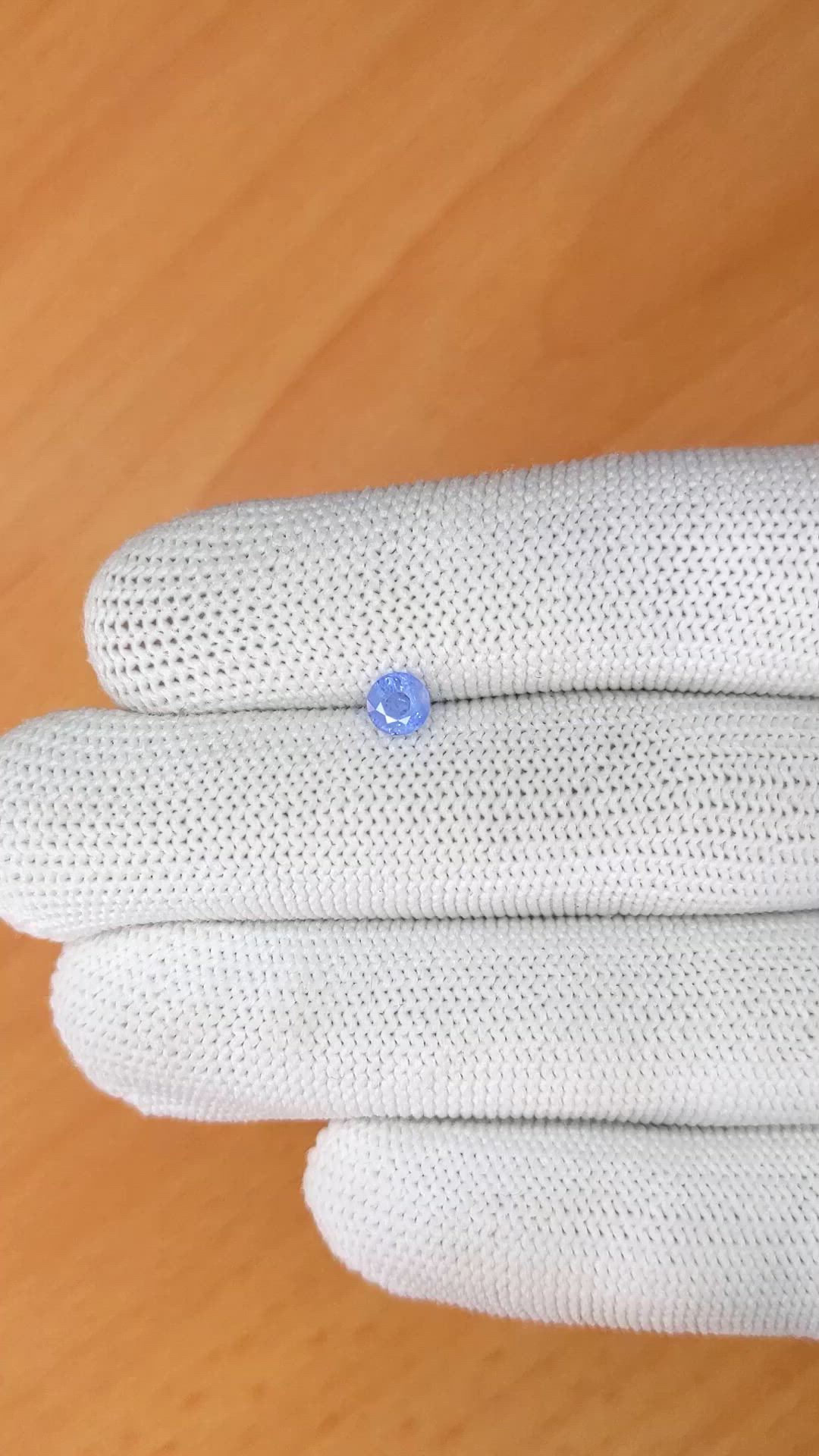 0.55 Ct. Blue Sapphire from Ceylon (Sri Lanka) Size Video