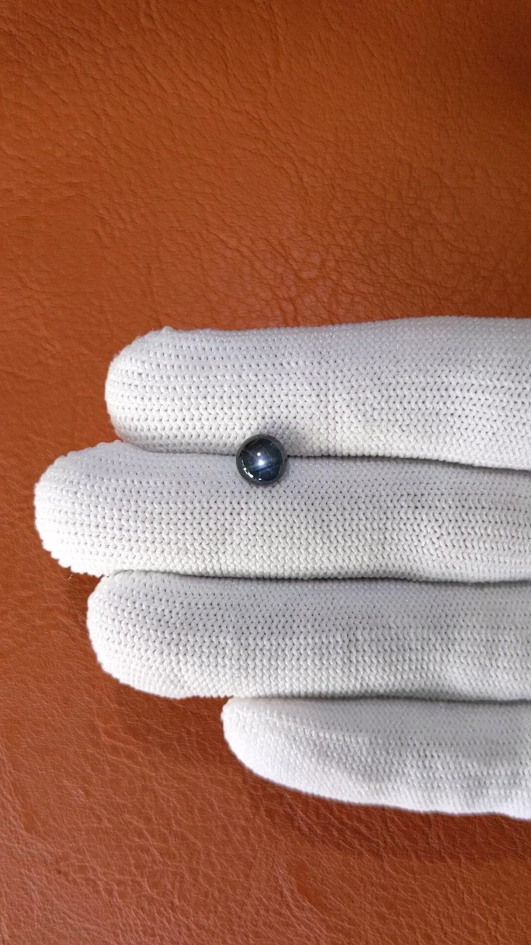 1.58 Ct. Greyish Blue Star Sapphire from Ceylon (Sri Lanka) Size Video