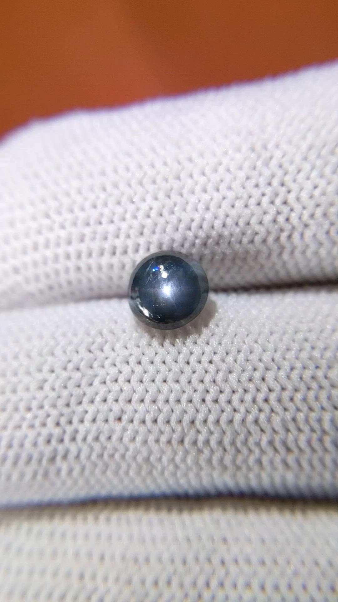 1.58 Ct. Greyish Blue Star Sapphire from Ceylon (Sri Lanka) Size Video