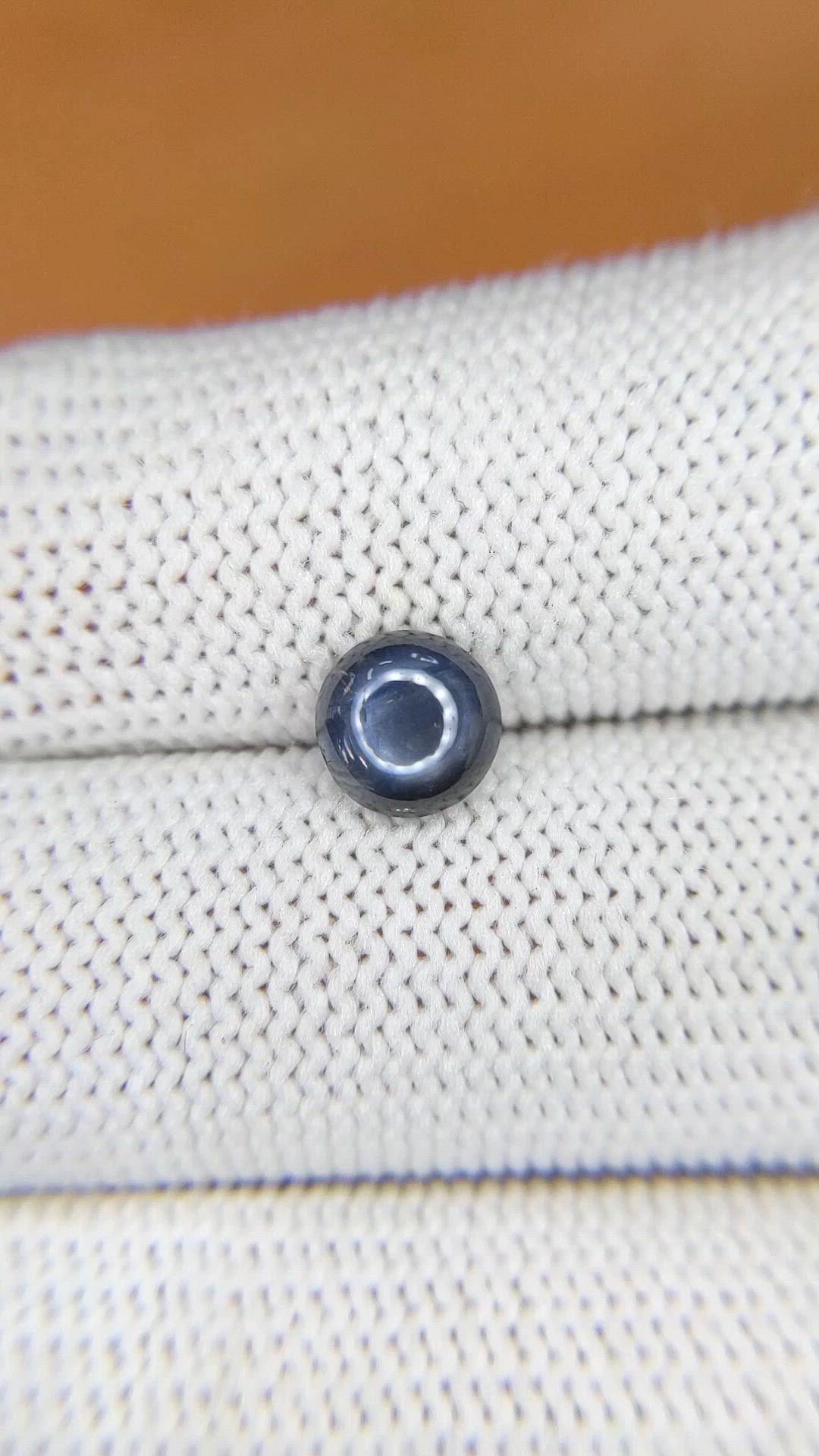 1.58 Ct. Greyish Blue Star Sapphire from Ceylon (Sri Lanka) Size Video