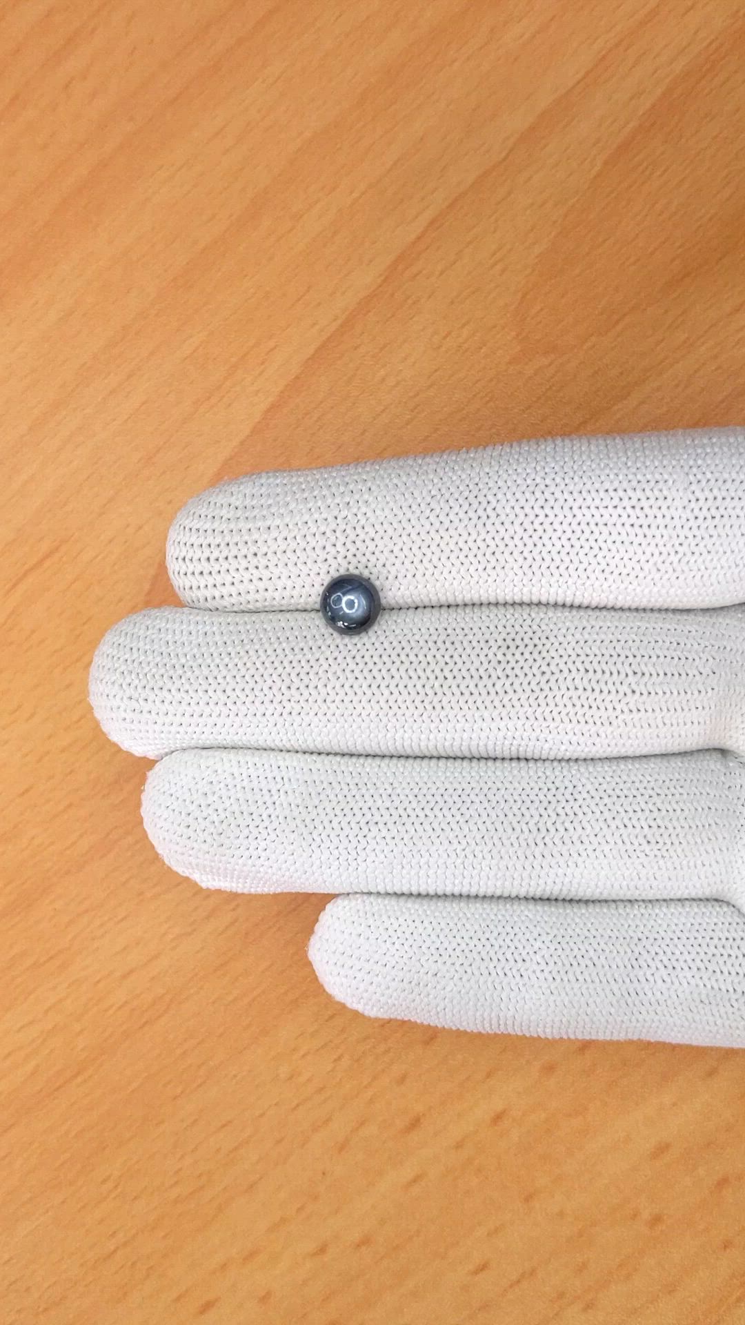 1.58 Ct. Greyish Blue Star Sapphire from Ceylon (Sri Lanka) Size Video