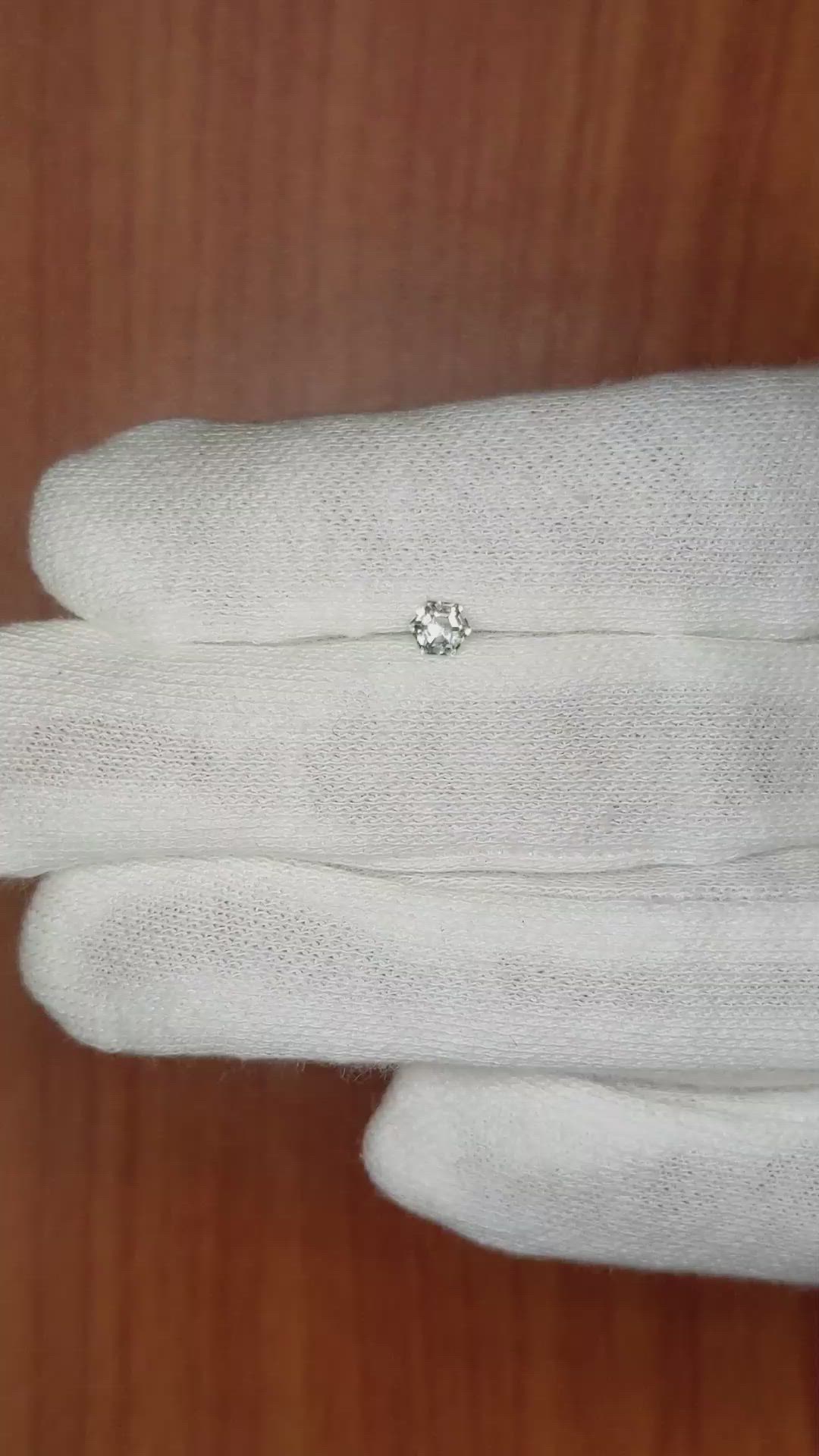 0.29 Ct. Greenish Blue Sapphire from Ceylon (Sri Lanka) Size Video