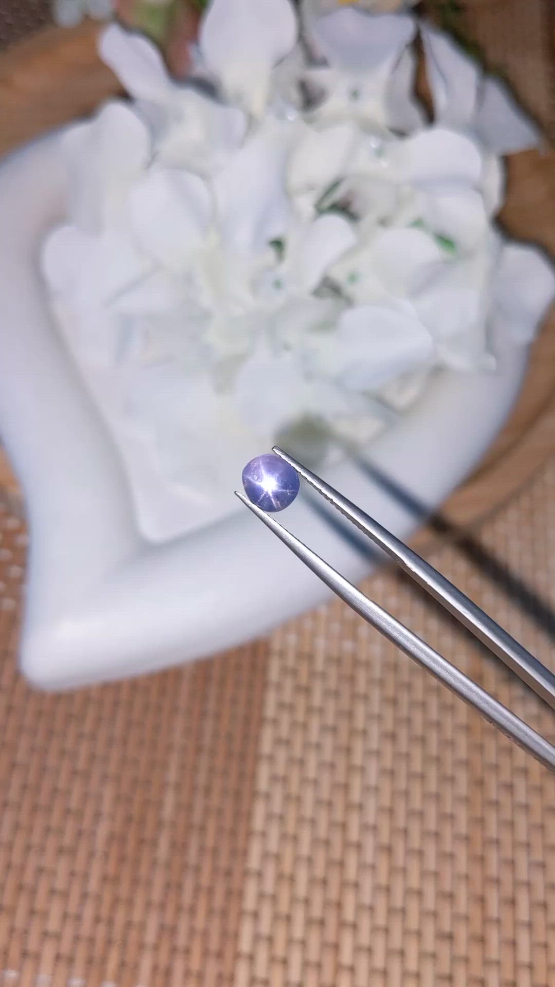 2.03 Ct. Purple Star Sapphire from Ceylon (Sri Lanka) Size Video