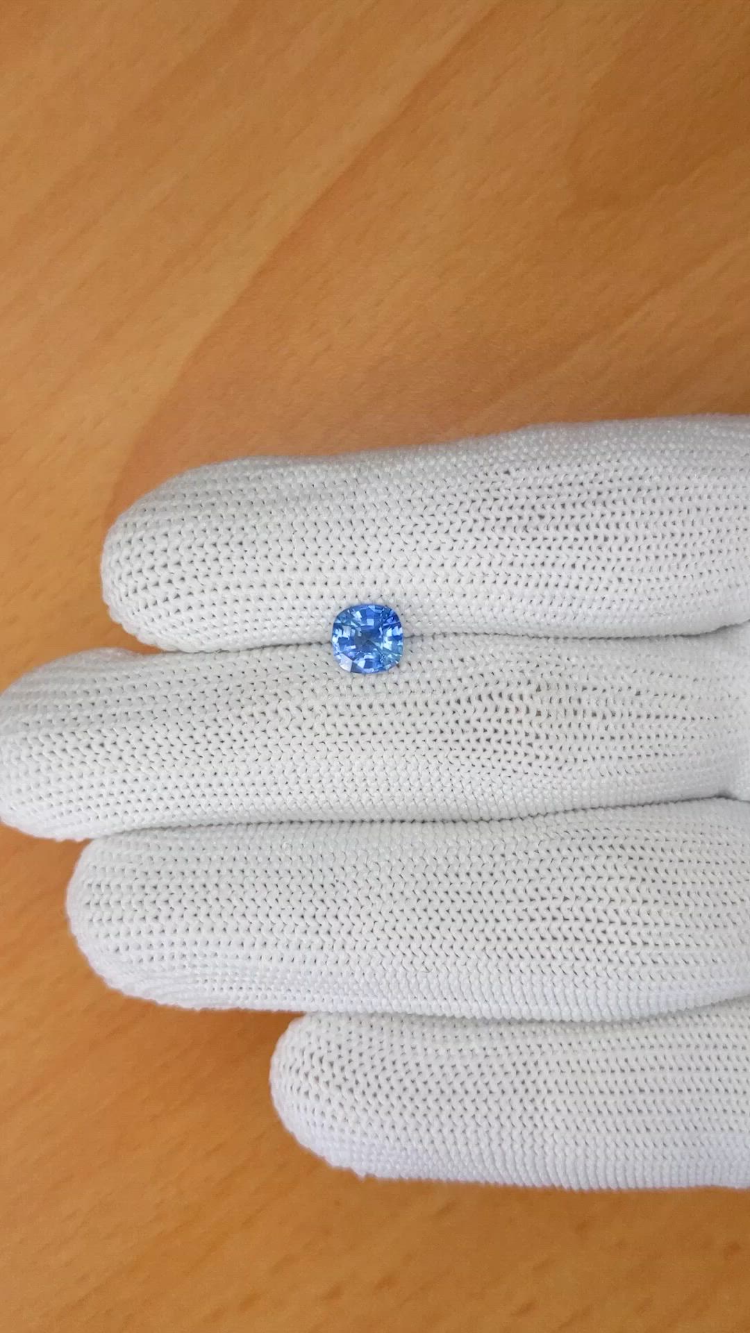 1.13 Ct. Blue Sapphire from Ceylon (Sri Lanka) Size Video
