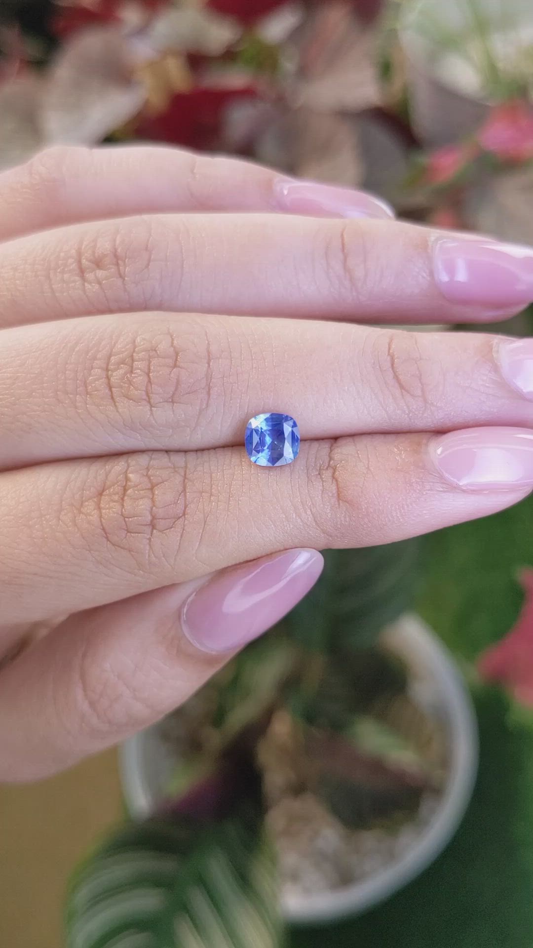1.13 Ct. Blue Sapphire from Ceylon (Sri Lanka) Size Video