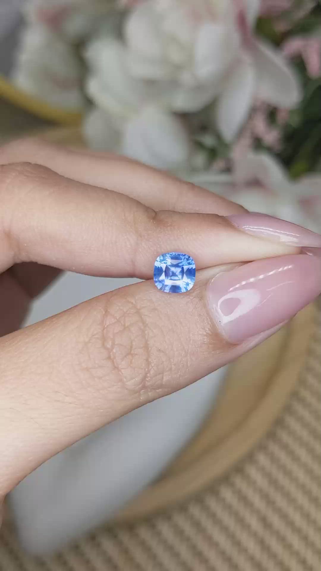 1.13 Ct. Blue Sapphire from Ceylon (Sri Lanka) Size Video