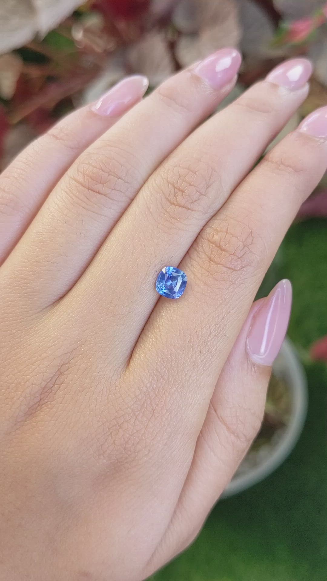 1.13 Ct. Blue Sapphire from Ceylon (Sri Lanka) Size Video