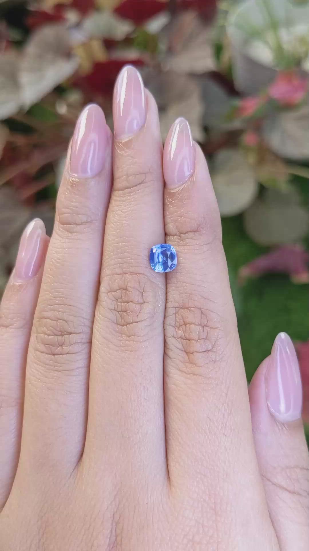 1.13 Ct. Blue Sapphire from Ceylon (Sri Lanka) Size Video