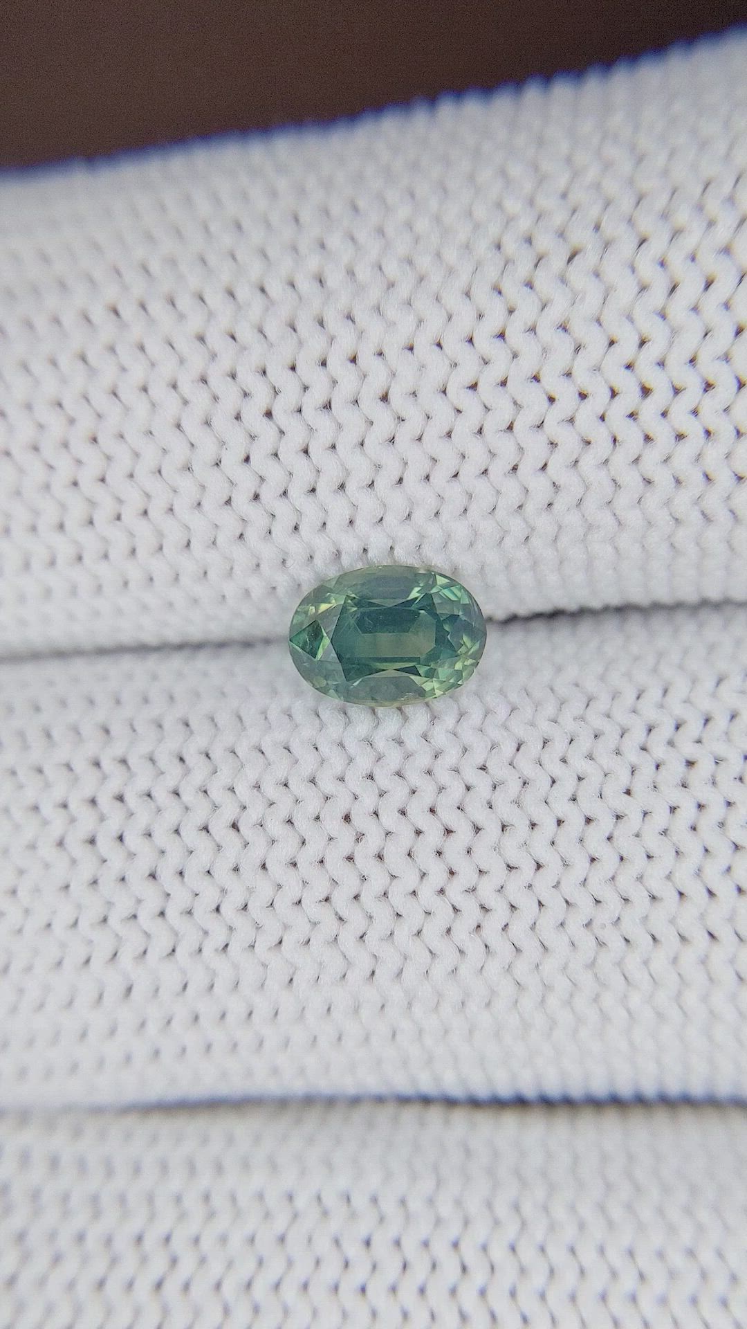 1.12 Ct. Bluish Green Sapphire from Africa Size Video