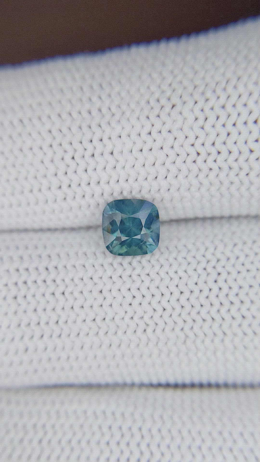 1.09 Ct. Greenish Blue Sapphire from Africa Size Video