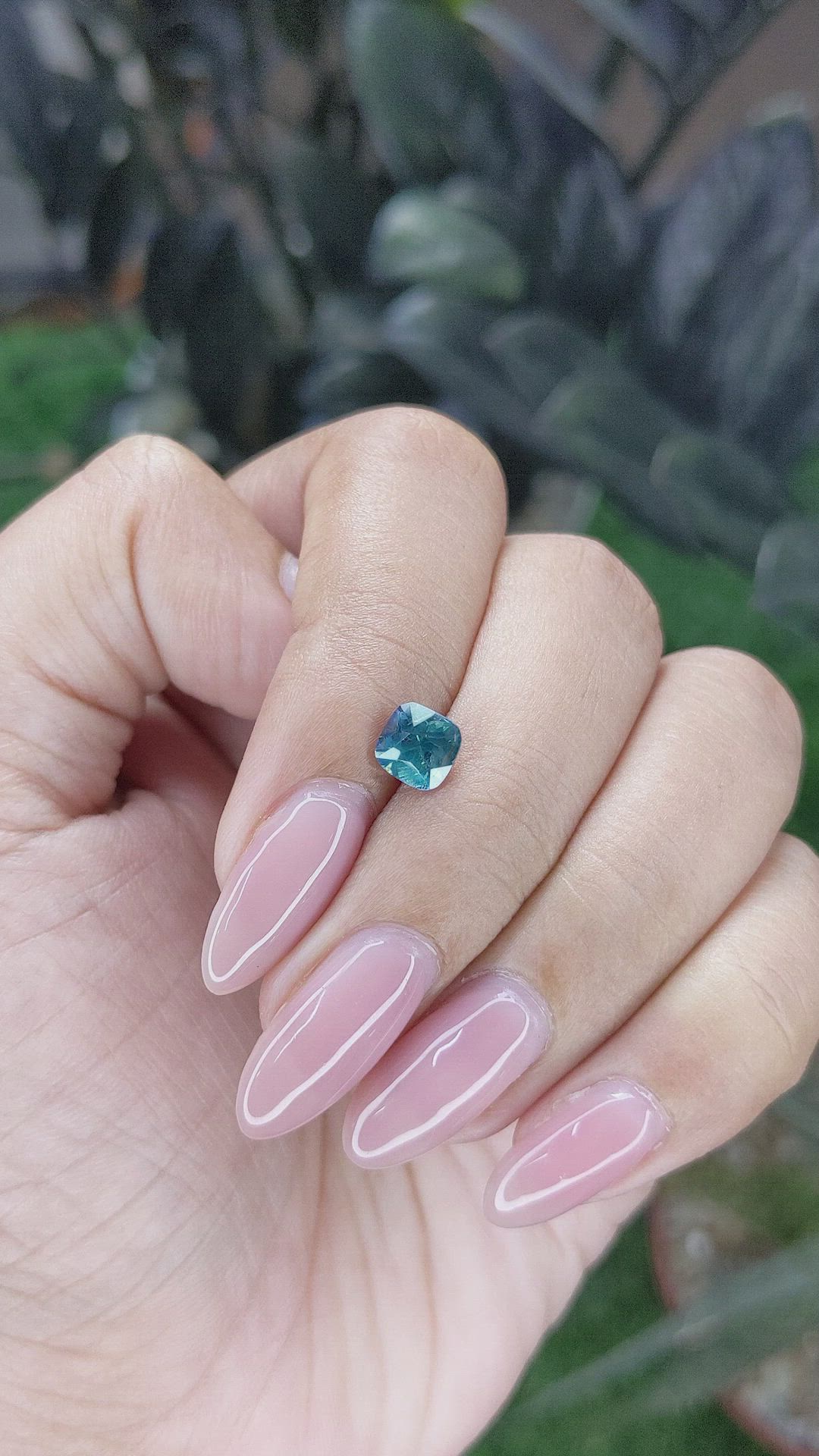 1.09 Ct. Greenish Blue Sapphire from Africa Size Video