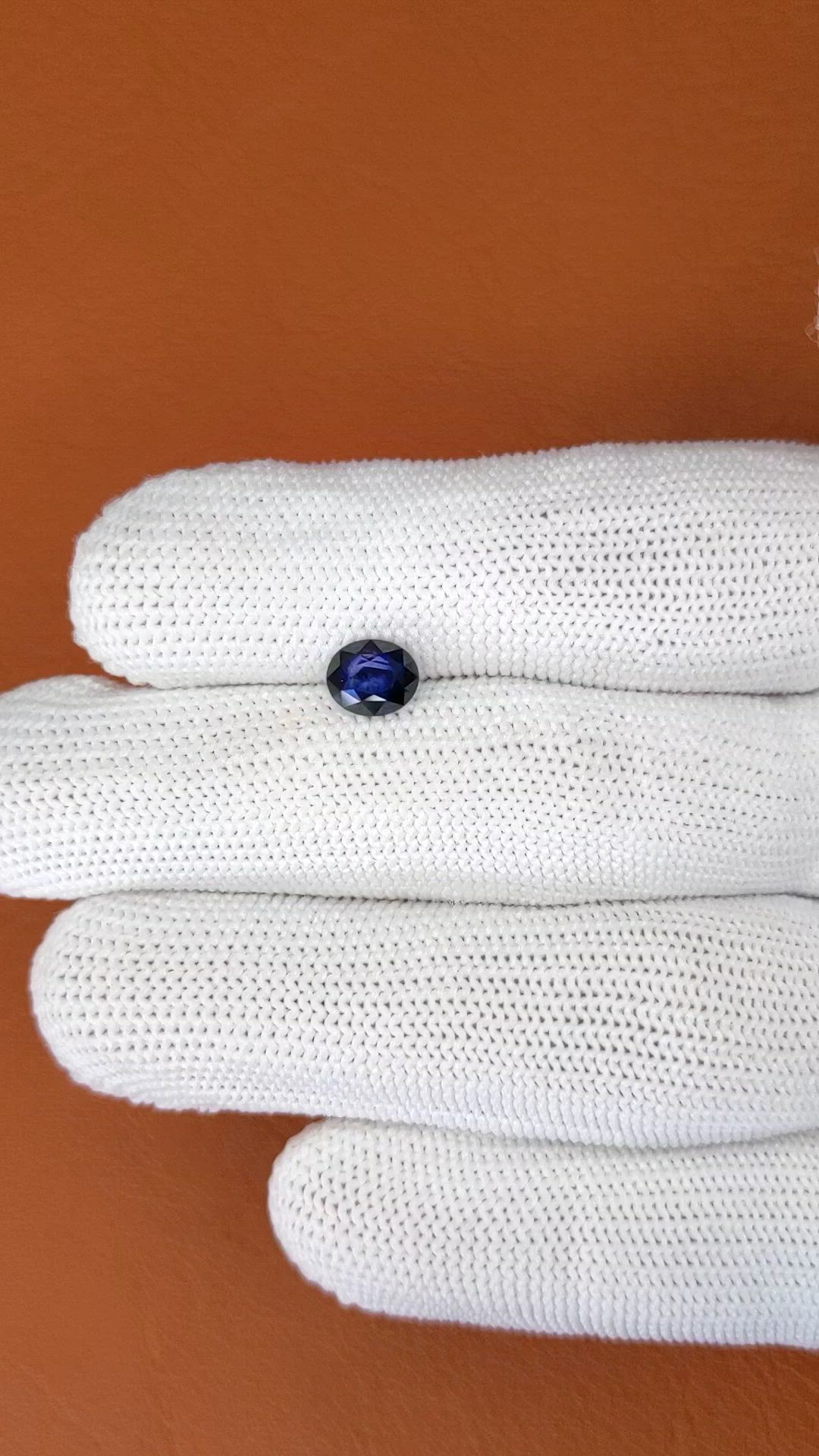 1.48 Ct. Blue Sapphire from Ceylon (Sri Lanka) Size Video