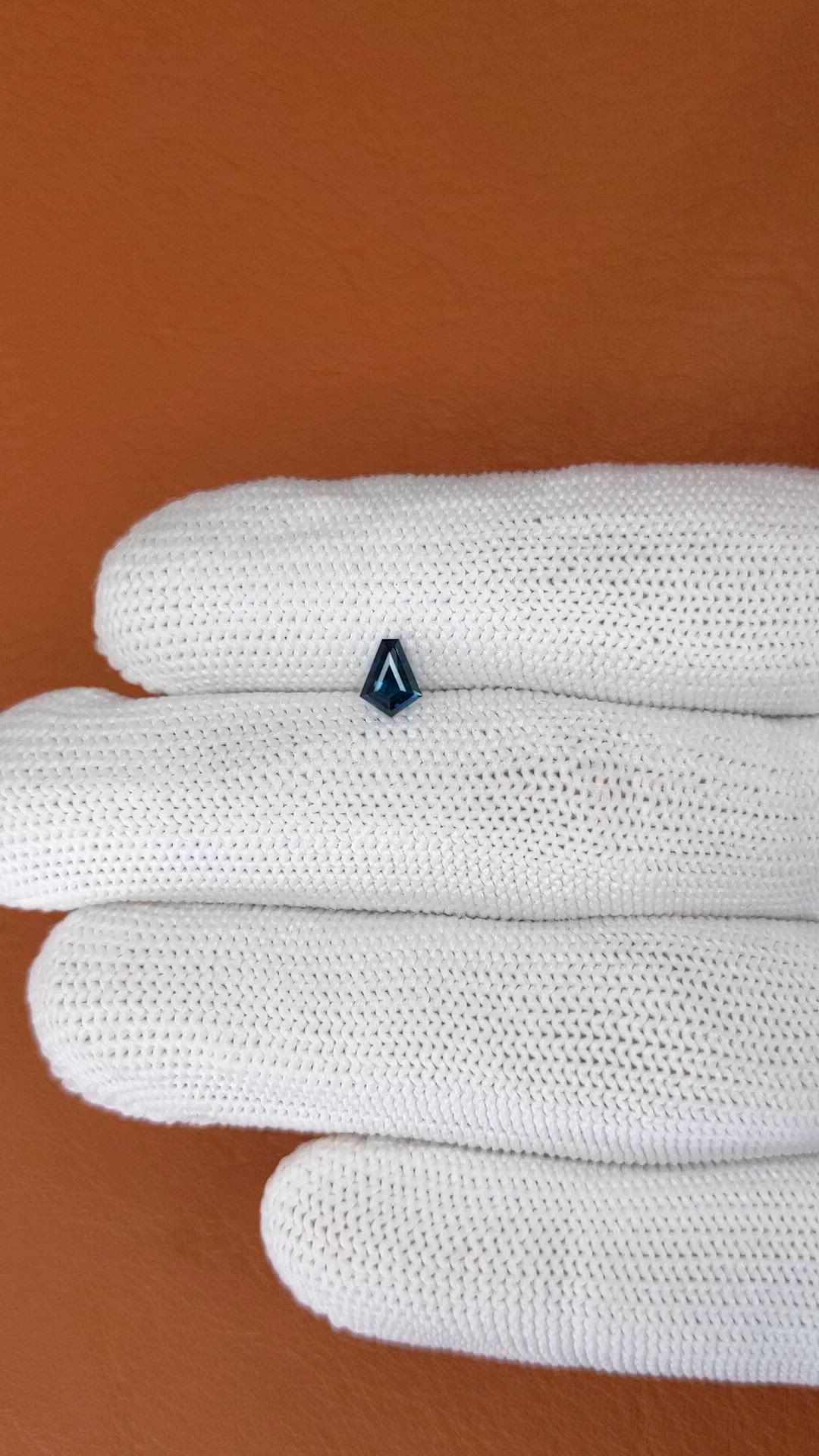 0.45 Ct. Greenish Blue Sapphire from Ceylon (Sri Lanka) Size Video