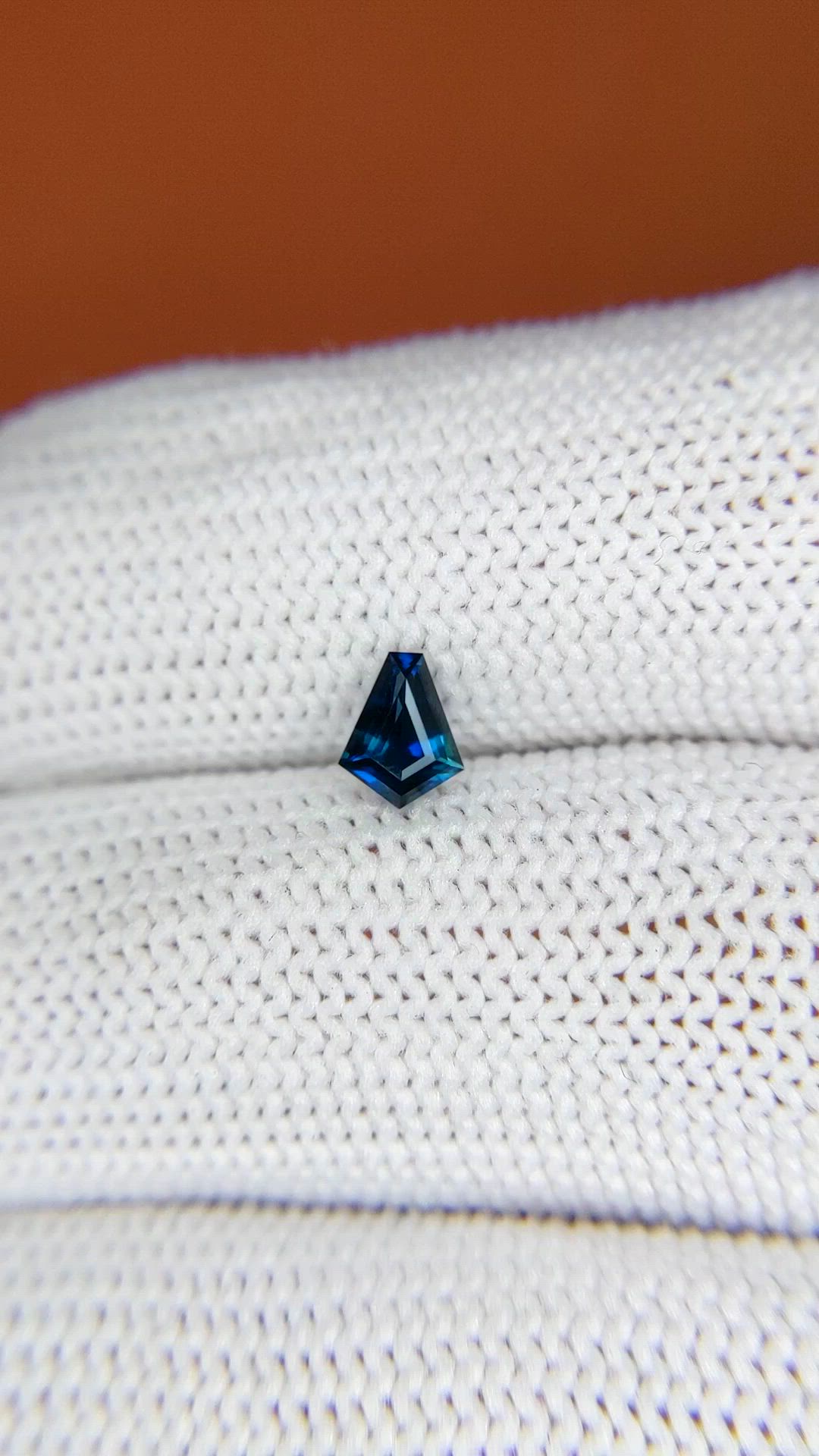 0.45 Ct. Greenish Blue Sapphire from Ceylon (Sri Lanka) Size Video