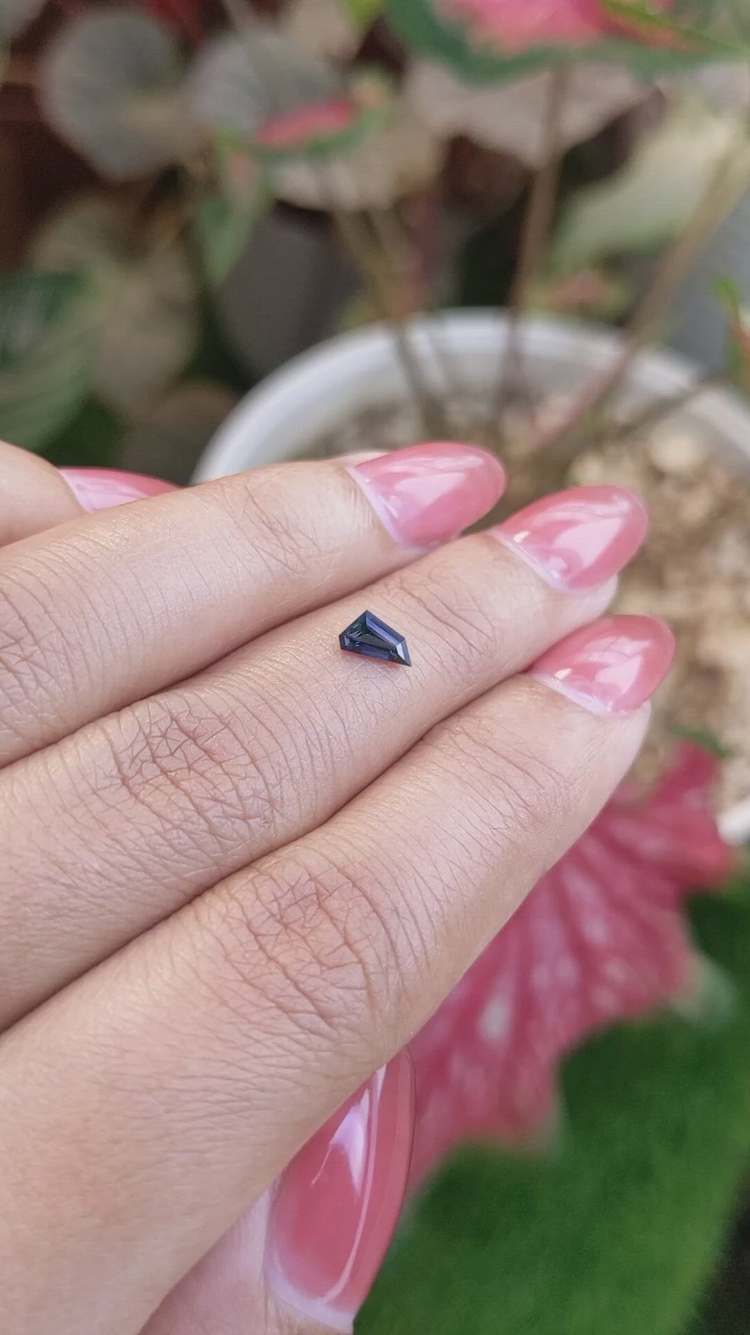 0.40 Ct. Greenish Blue Sapphire from Ceylon (Sri Lanka) Size Video