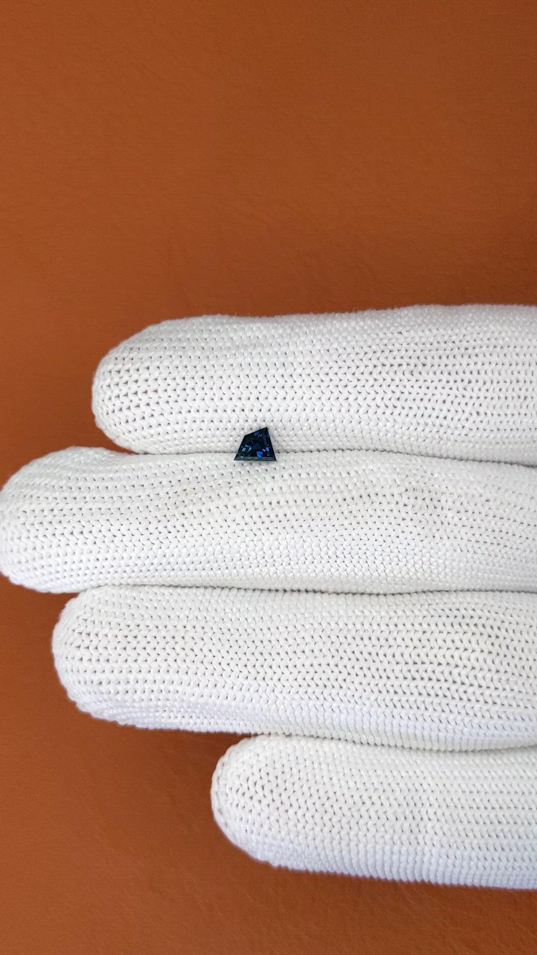 0.42 Ct. Greenish Blue Sapphire from Ceylon (Sri Lanka) Size Video