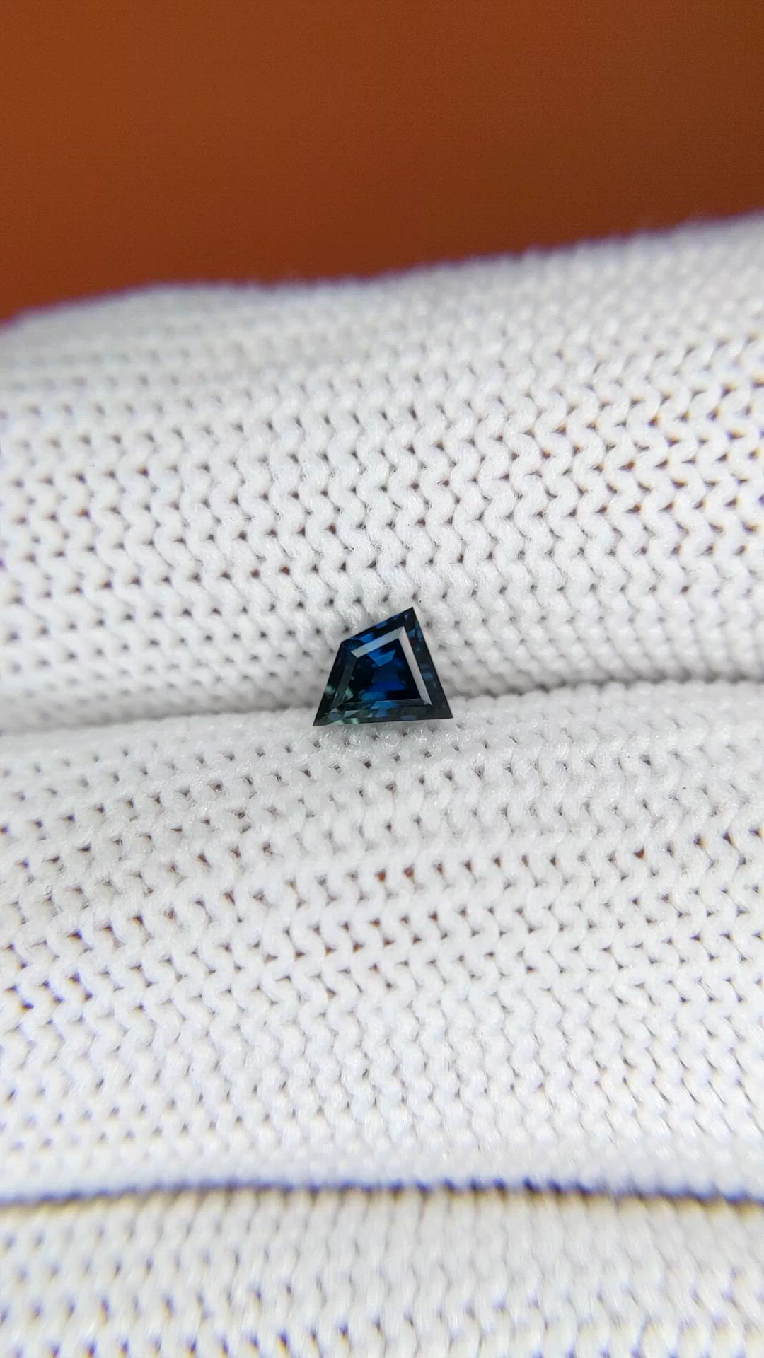 0.42 Ct. Greenish Blue Sapphire from Ceylon (Sri Lanka) Size Video