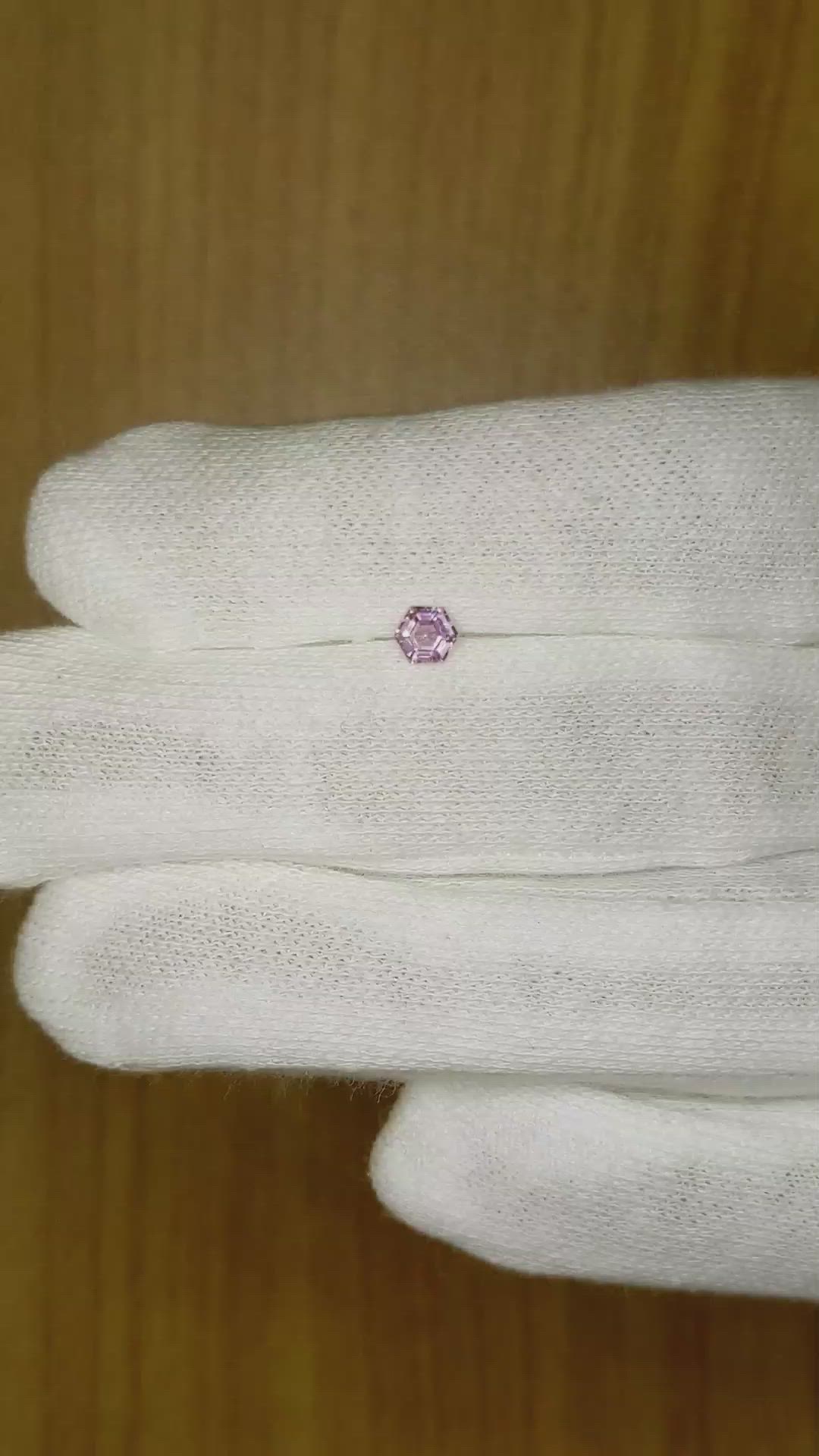 0.29 Ct. Pink Sapphire from Ceylon (Sri Lanka) Size Video