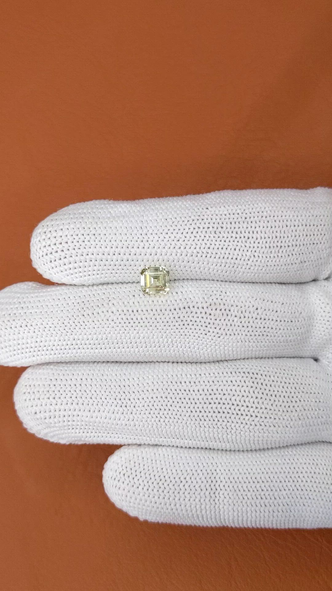 1.07 Ct. Yellow Sapphire from Ceylon (Sri Lanka) Size Video
