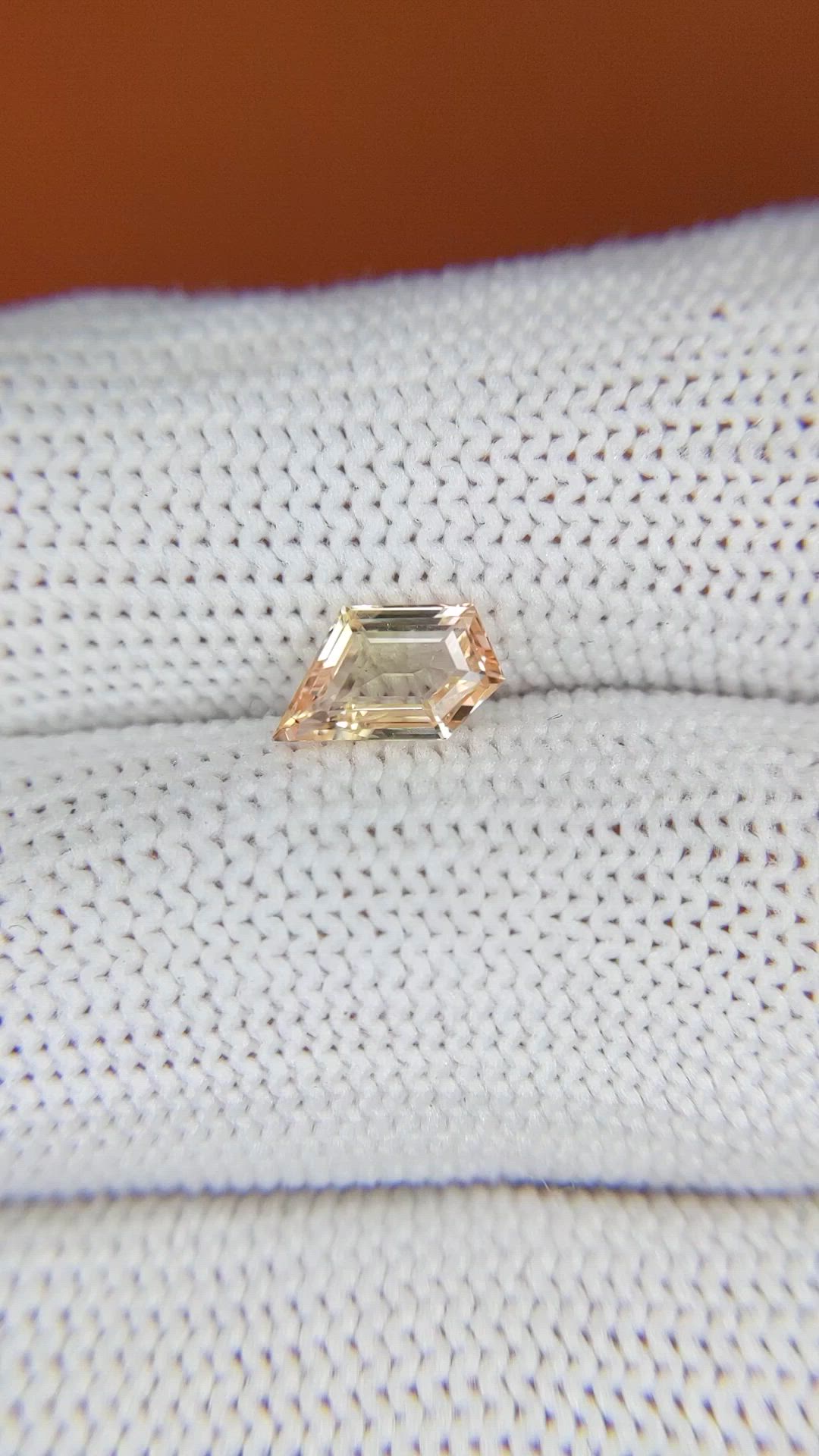 1.10 Ct. Peach Sapphire from Ceylon (Sri Lanka) Size Video