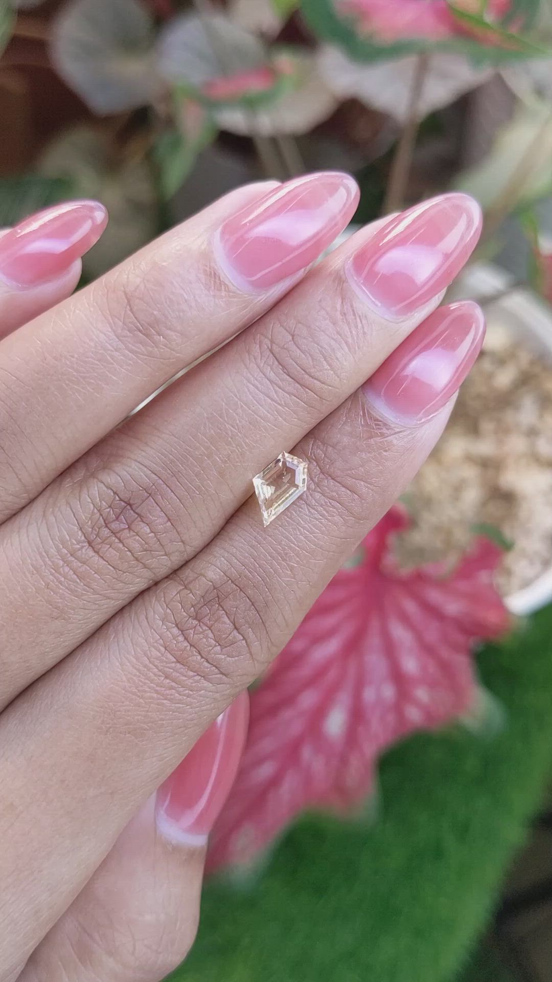 1.10 Ct. Peach Sapphire from Ceylon (Sri Lanka) Size Video