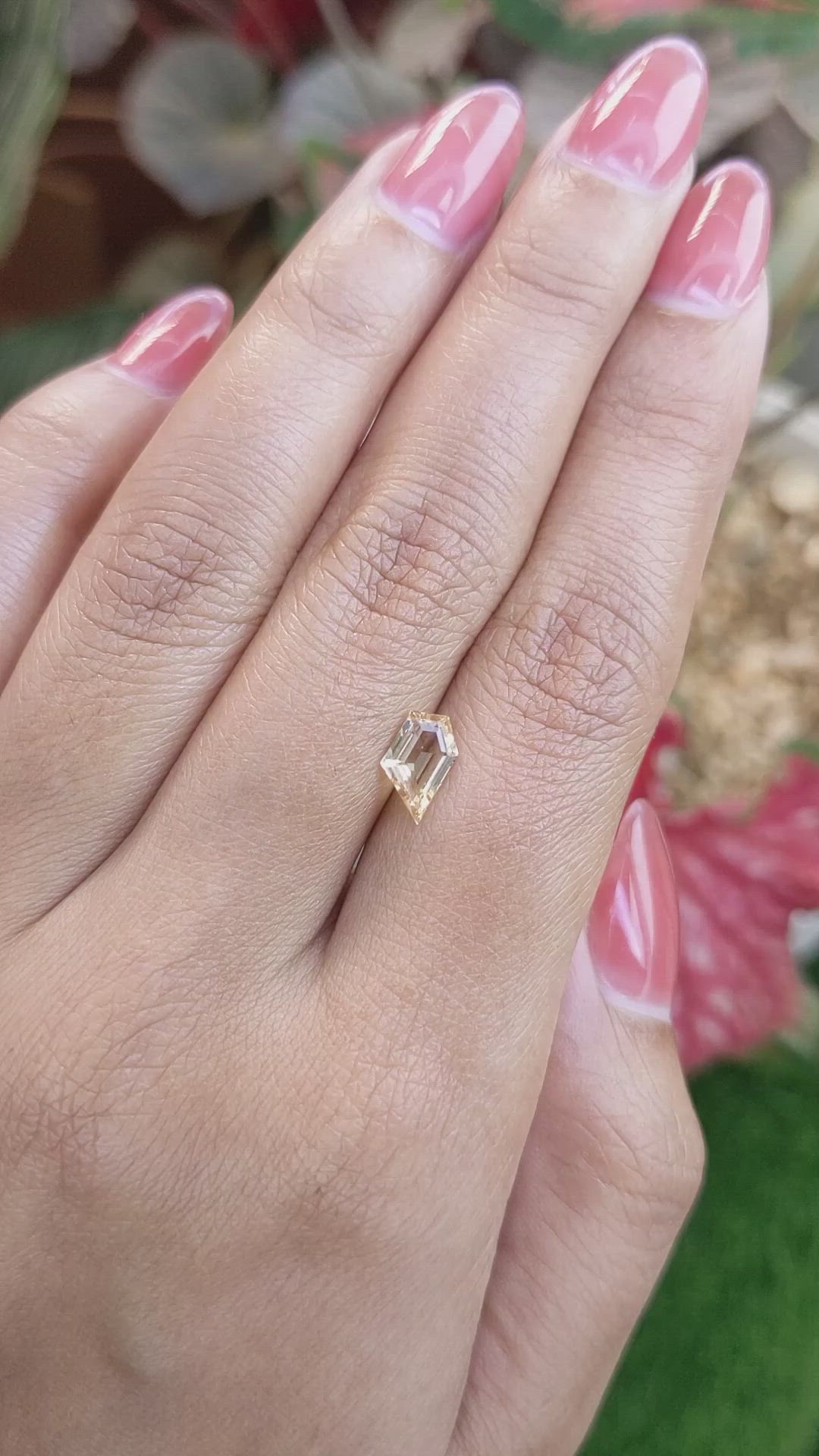 1.10 Ct. Peach Sapphire from Ceylon (Sri Lanka) Size Video