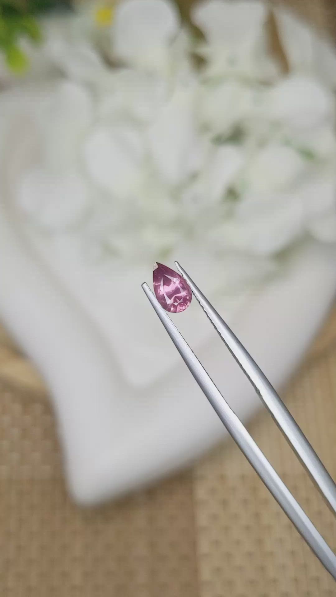 0.62 Ct. Purplish Pink Sapphire from Ceylon (Sri Lanka) Size Video