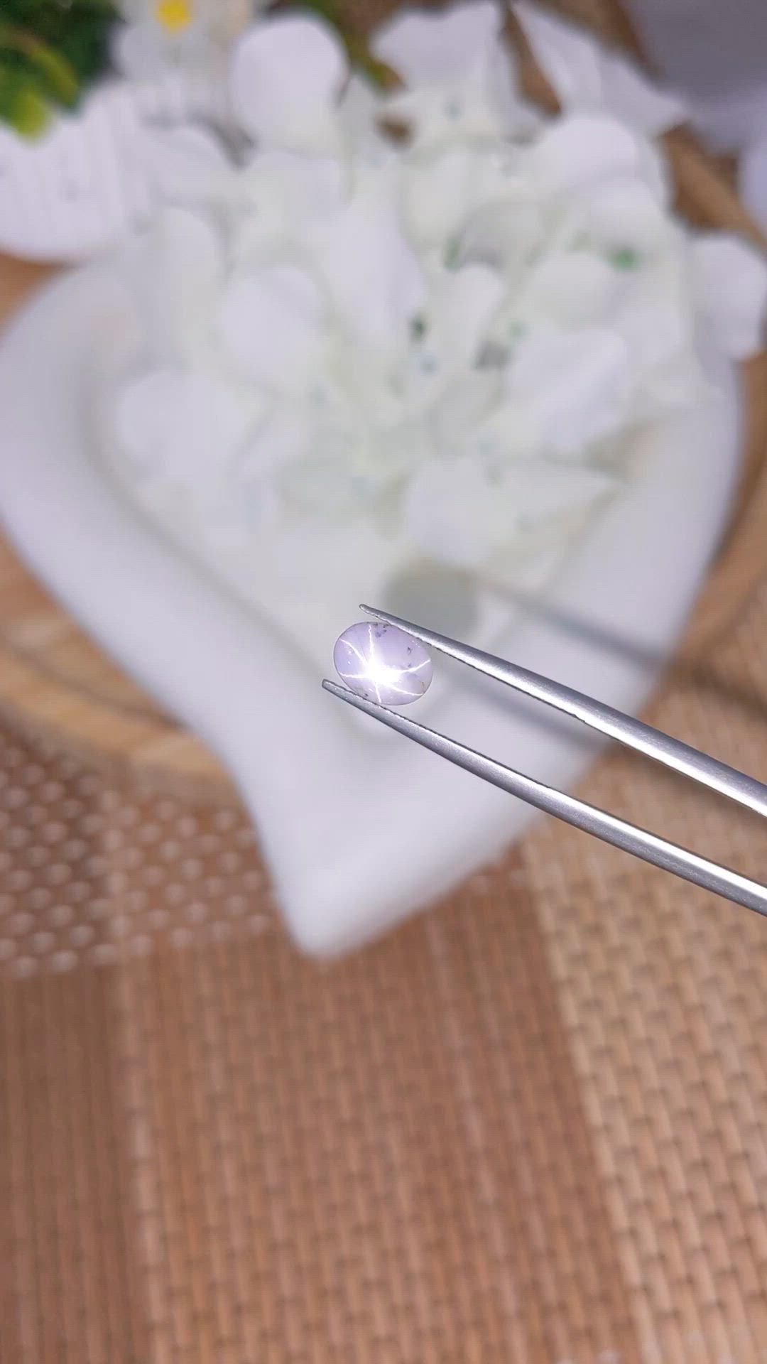 2.15 Ct. Purple Star Sapphire from Ceylon (Sri Lanka) Size Video