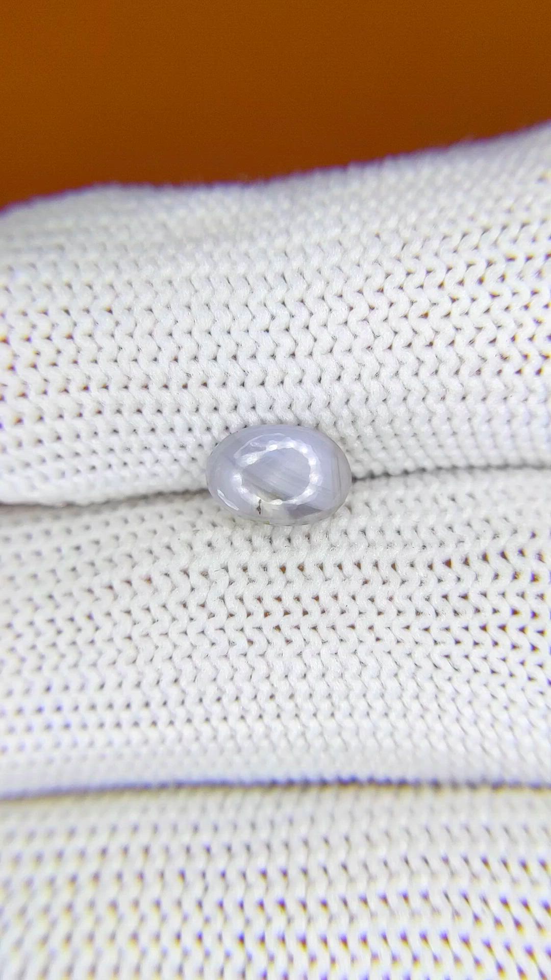1.18 Ct. Bluish Grey Star Sapphire from Ceylon (Sri Lanka) Size Video