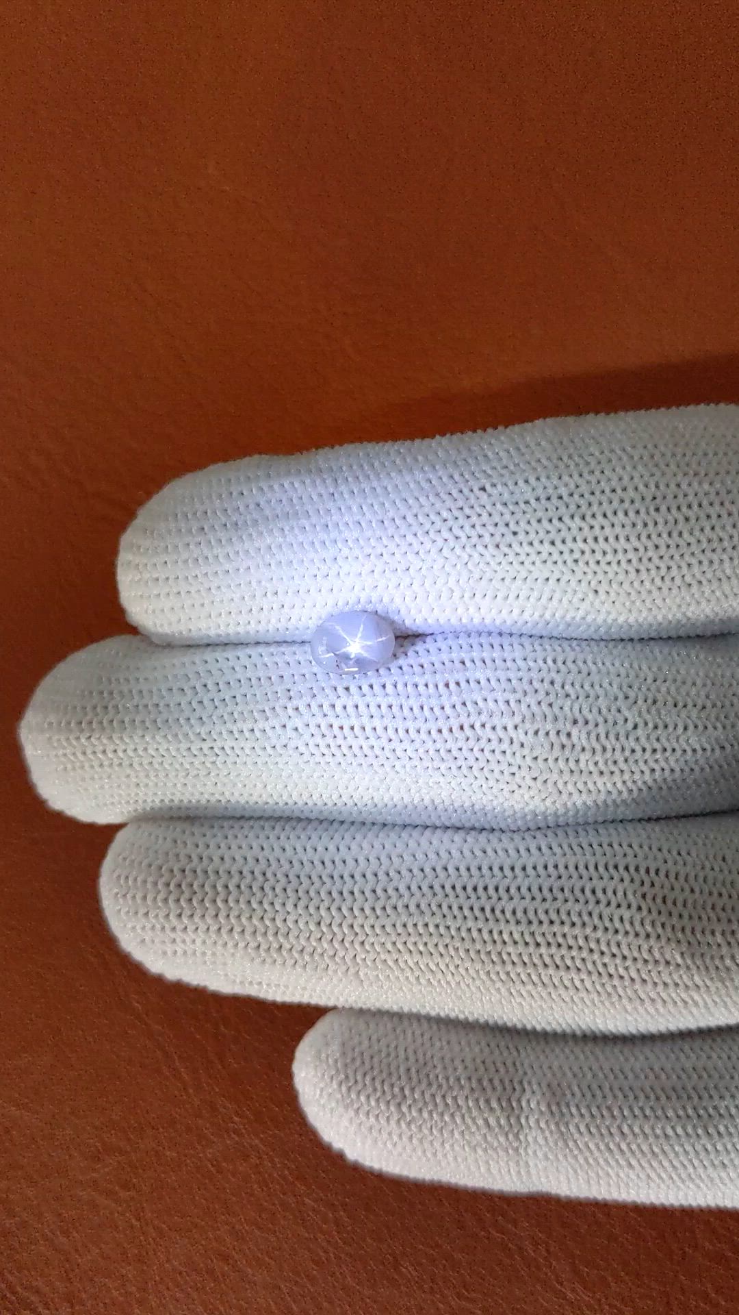 1.18 Ct. Bluish Grey Star Sapphire from Ceylon (Sri Lanka) Size Video