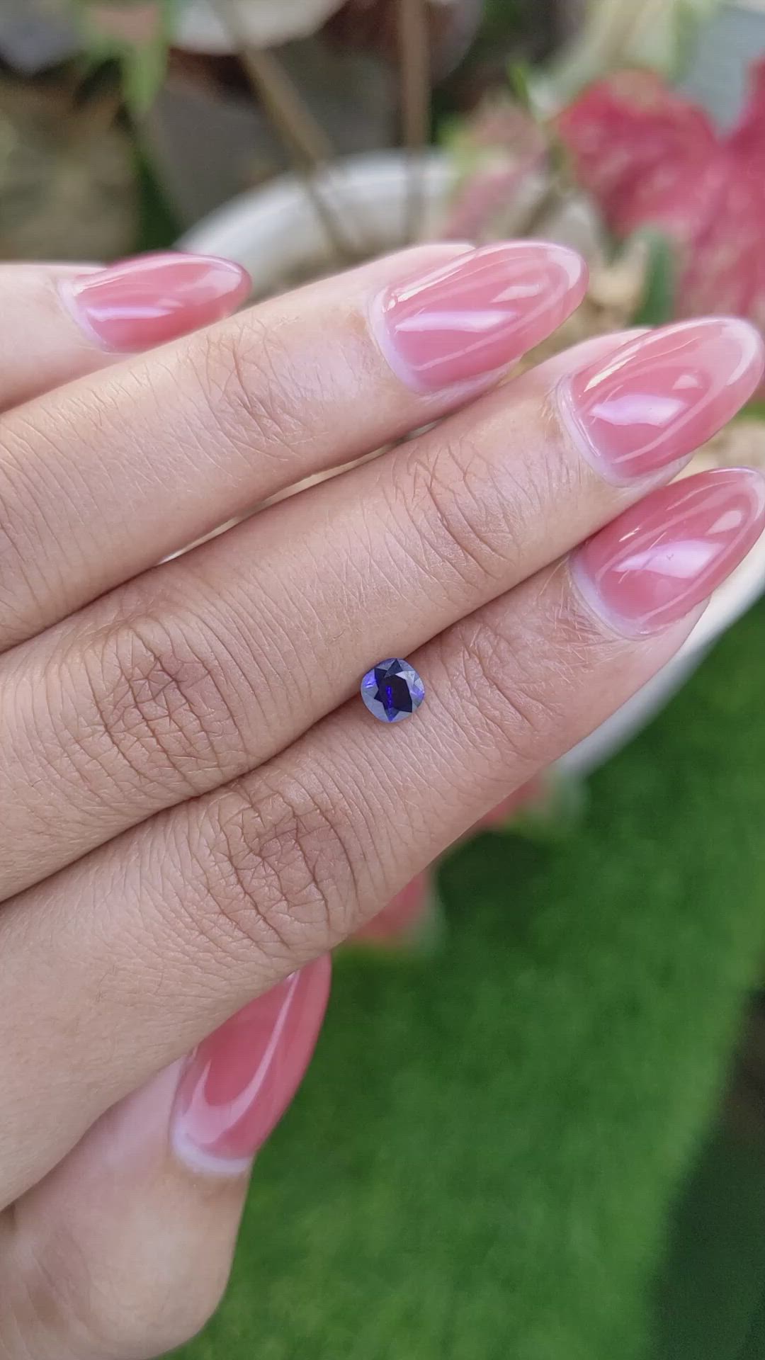 0.53 Ct. Blue Sapphire from Ceylon (Sri Lanka) Size Video