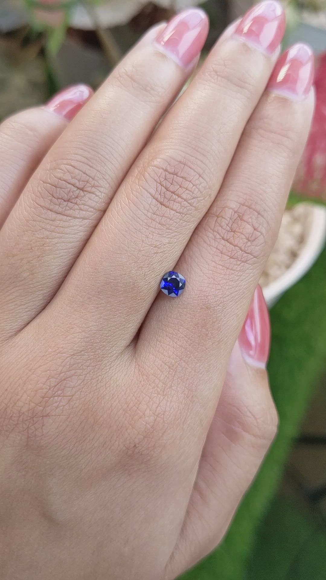 0.53 Ct. Blue Sapphire from Ceylon (Sri Lanka) Size Video