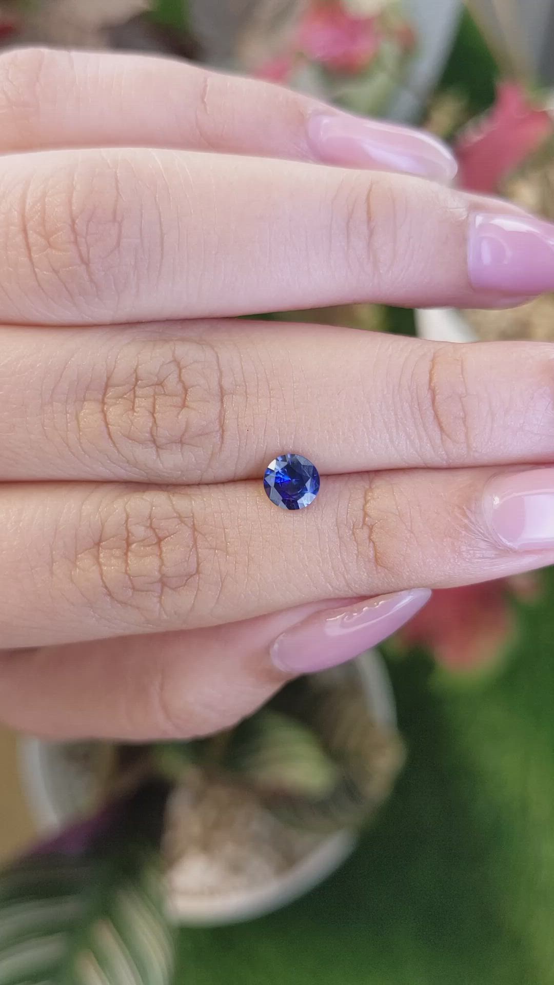 0.70 Ct. Blue Sapphire from Ceylon (Sri Lanka) Size Video